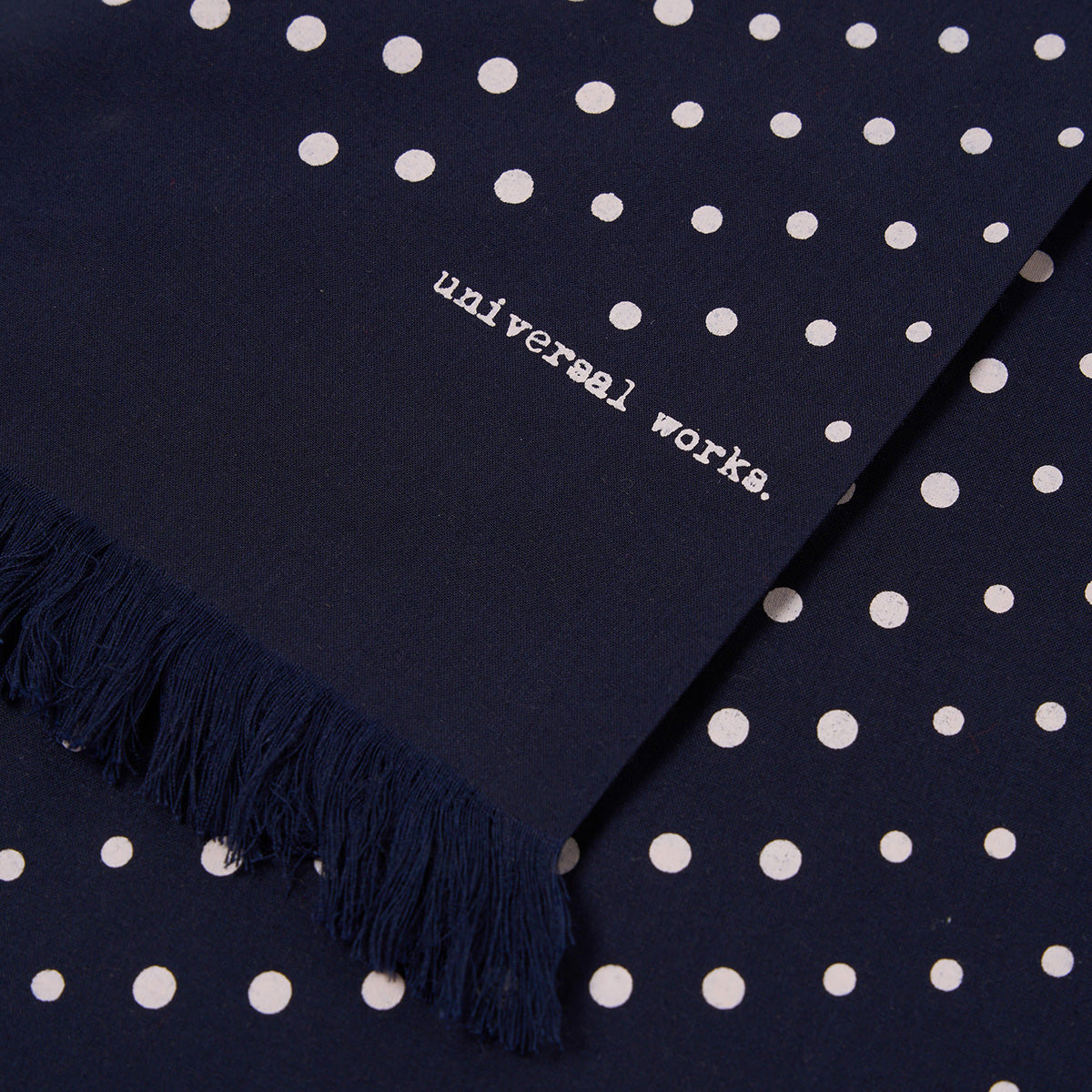 Short Scarf - Navy Dot Print