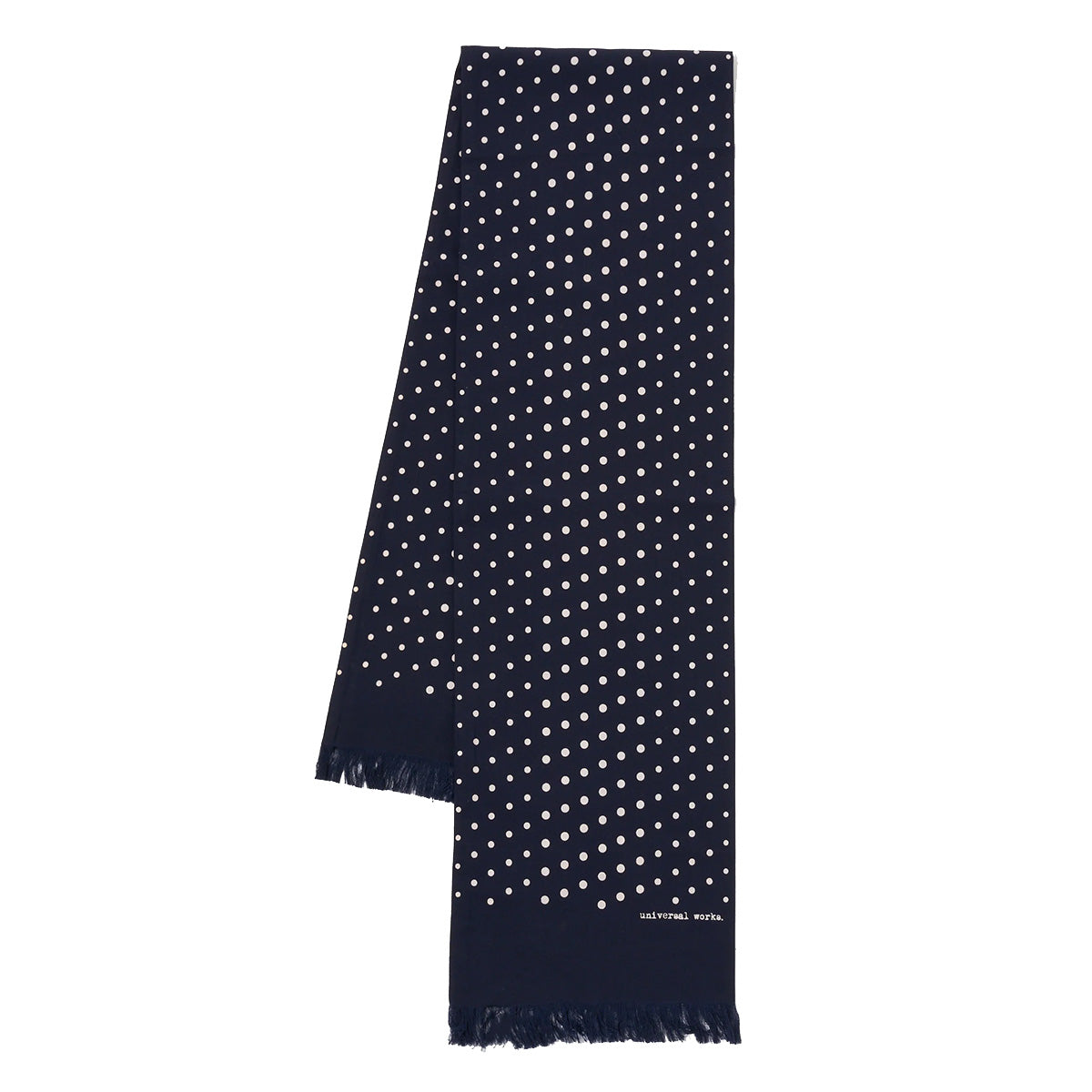 Short Scarf - Navy Dot Print