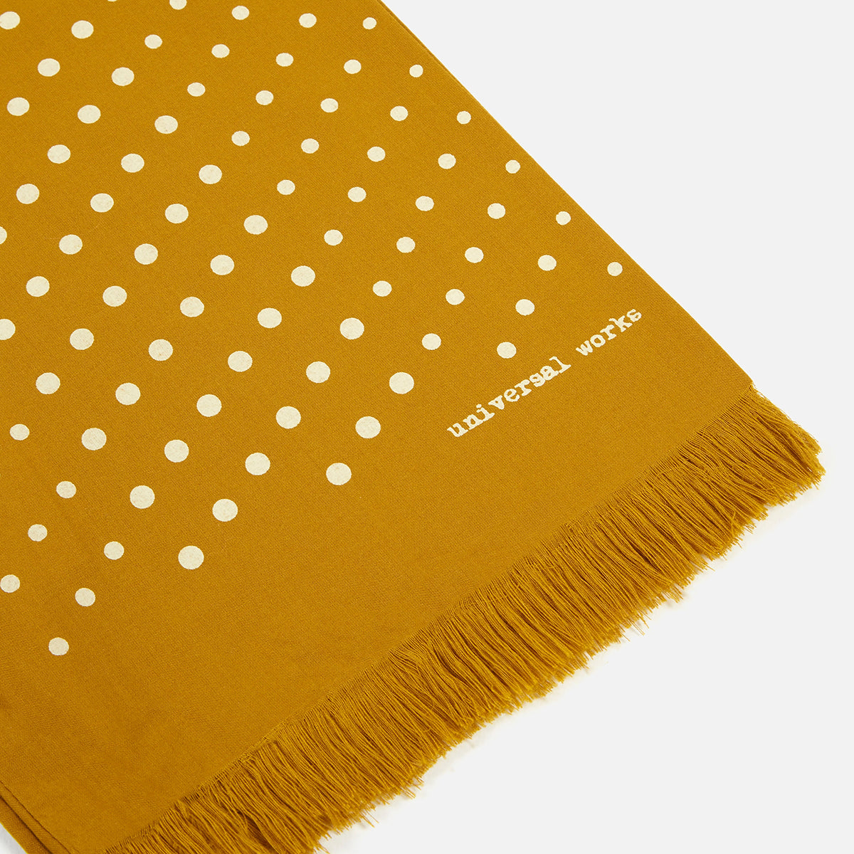 Short Scarf - Mustard Dot Print