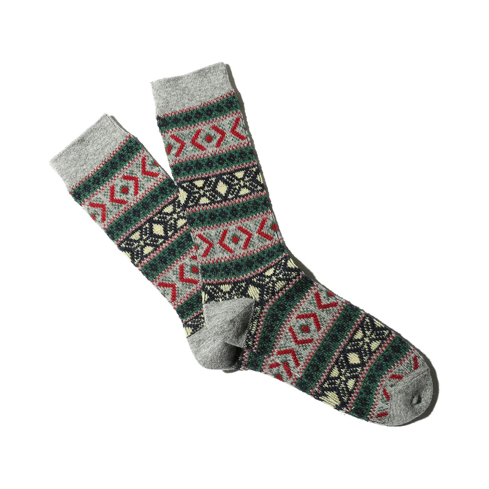 Wool JQ Crew Sock - Grey