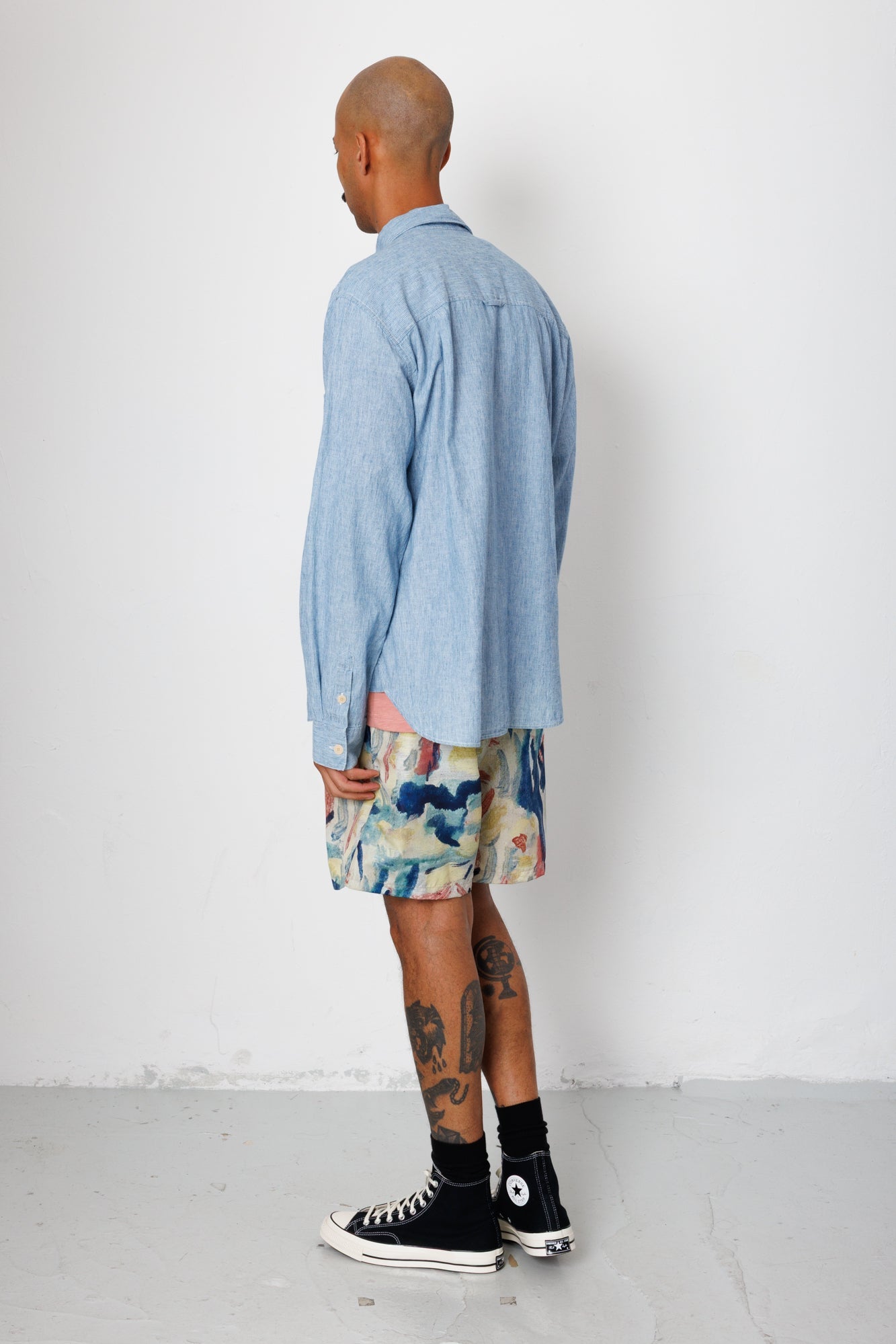 Easy Fit Shirt - Washed Indigo Stripe
