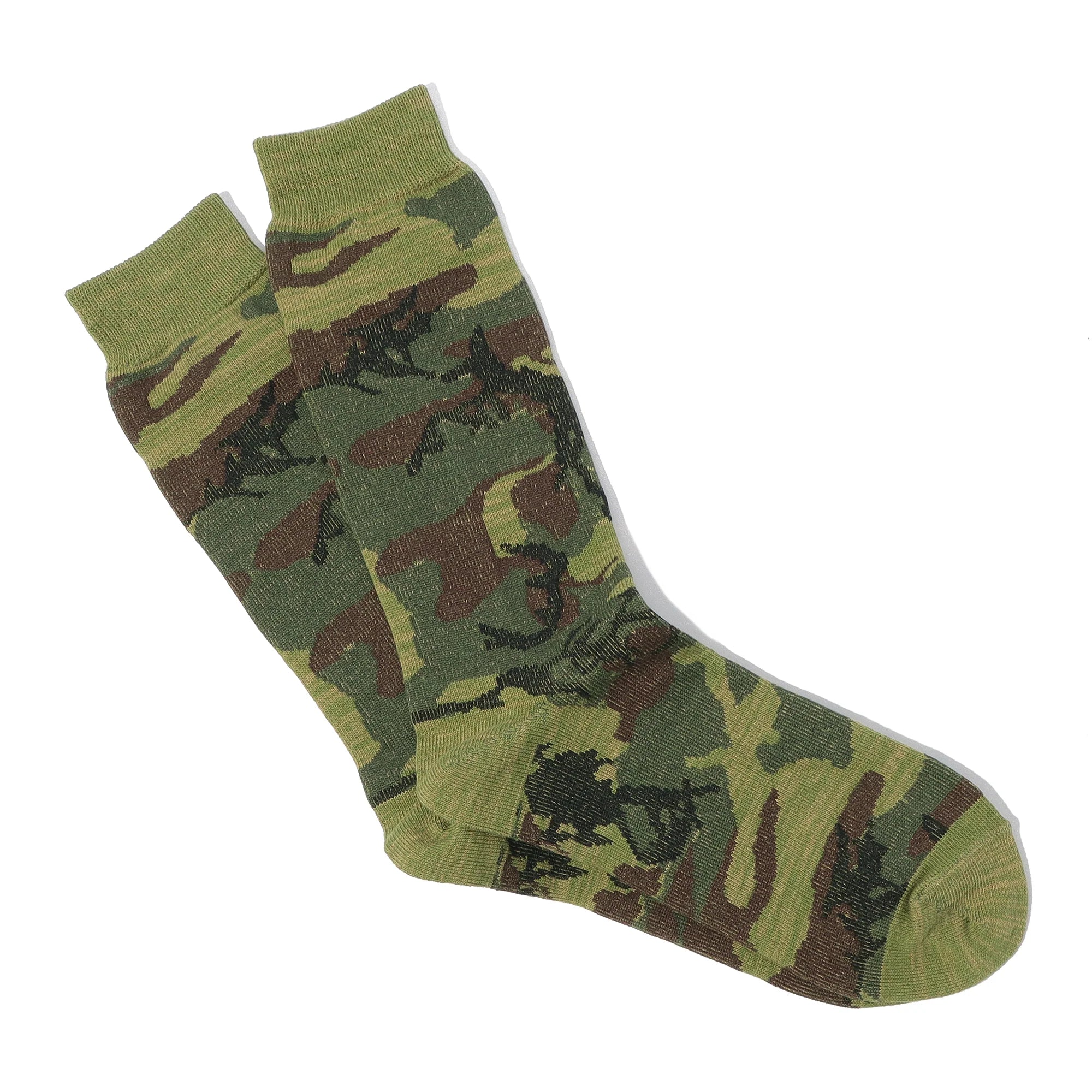 Camo Crew Socks - Moss