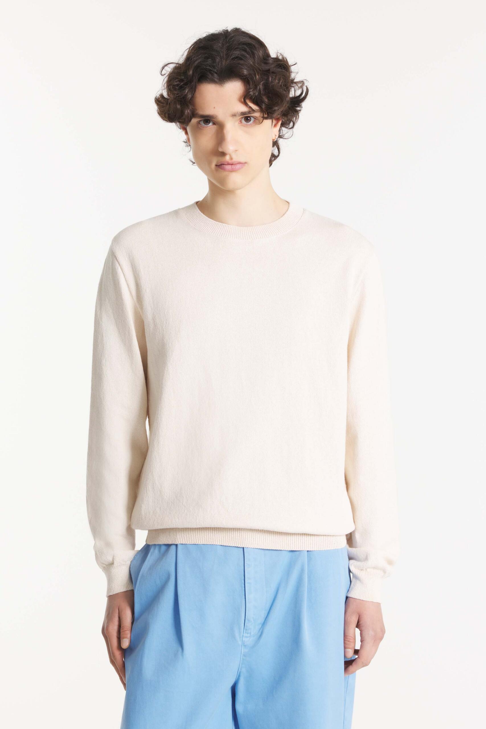 Sidon Sweater - Off White Crepe Cotton
