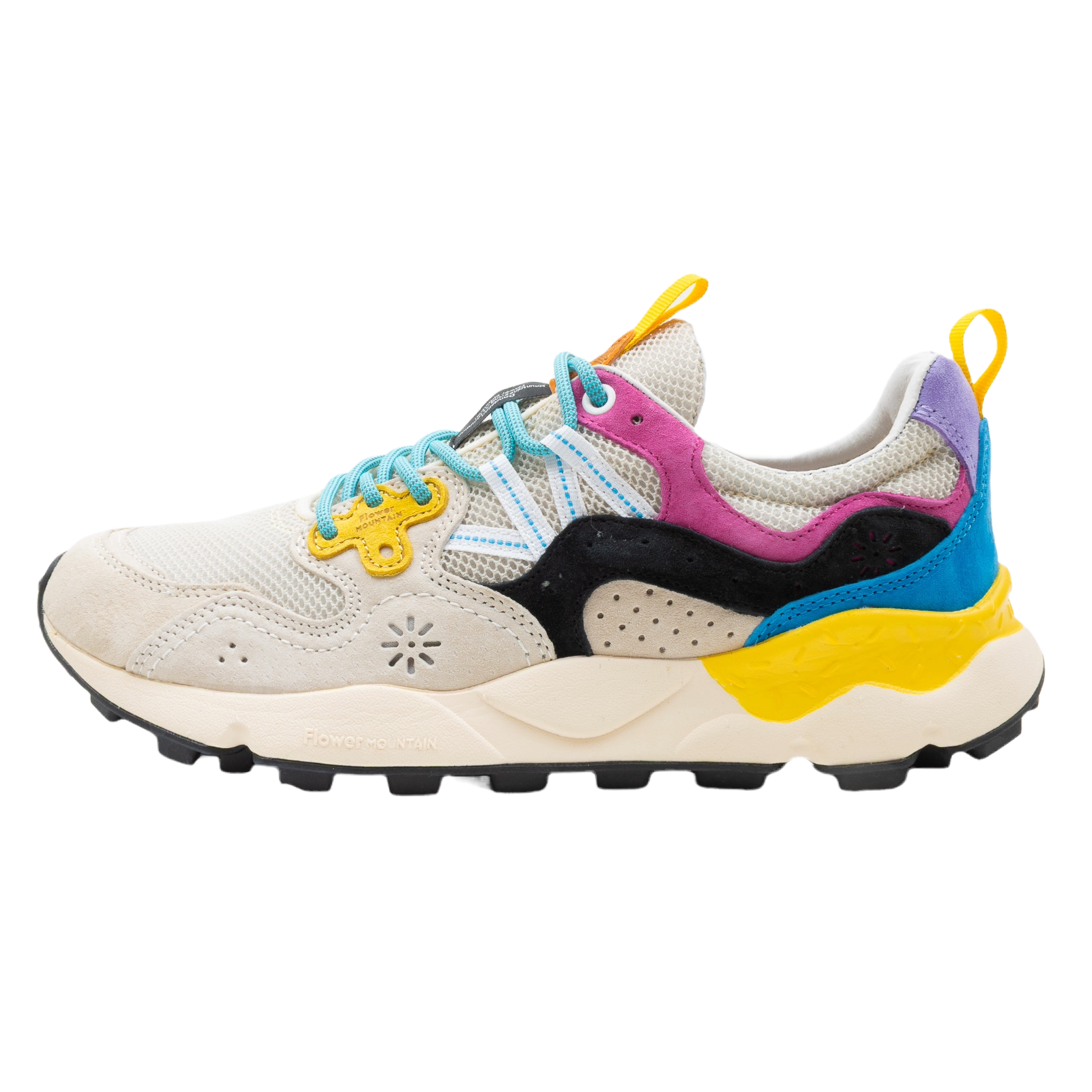 Yamano 3 Man Trainers - Milk/Beige/Multi