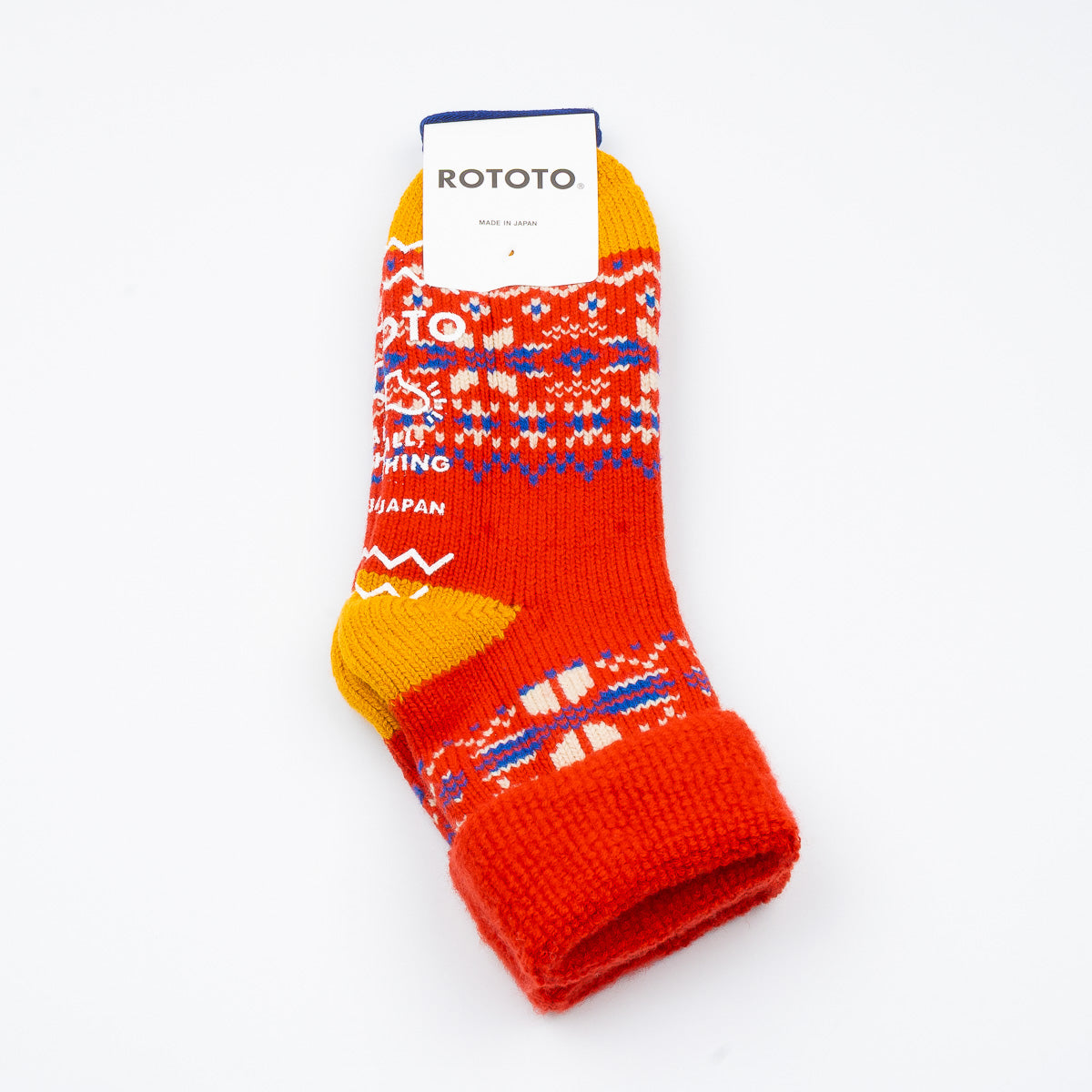 Comfy Room Socks - Snowflake Red