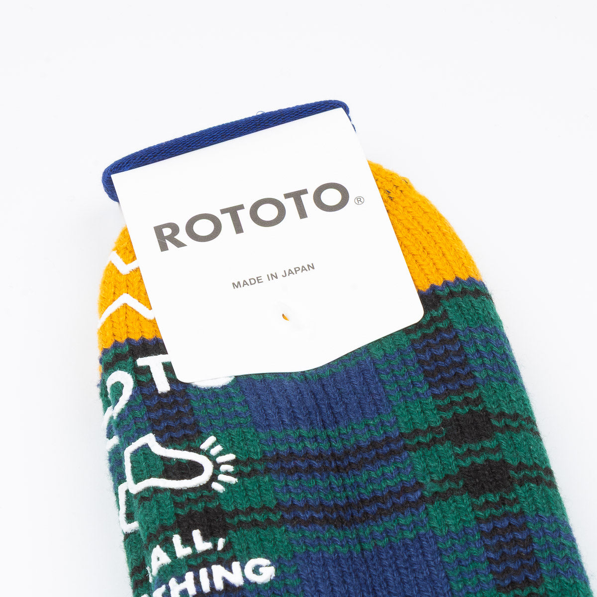 Comfy Room Socks - Navy/Green Check