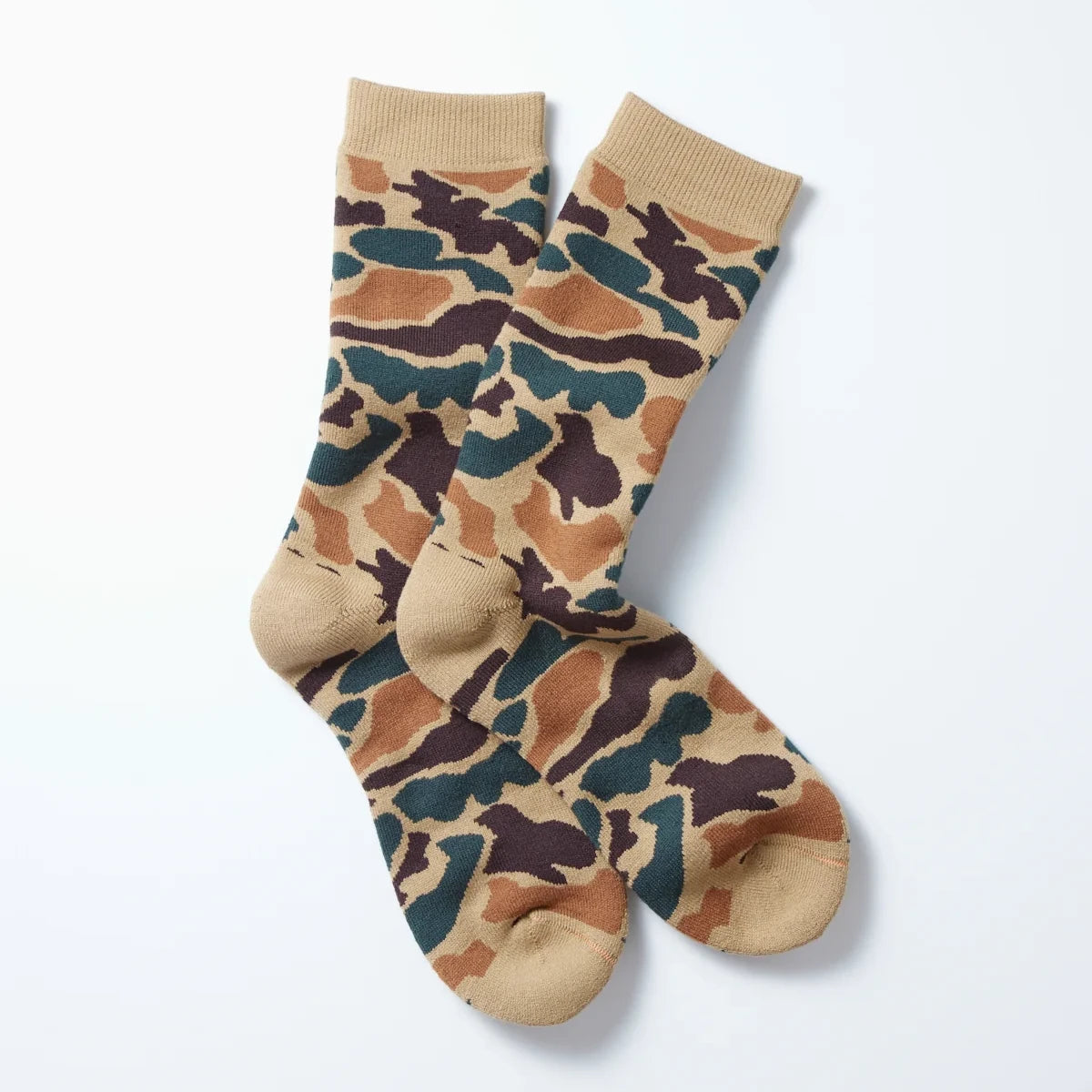 Pile Camo Crew Socks - Khaki