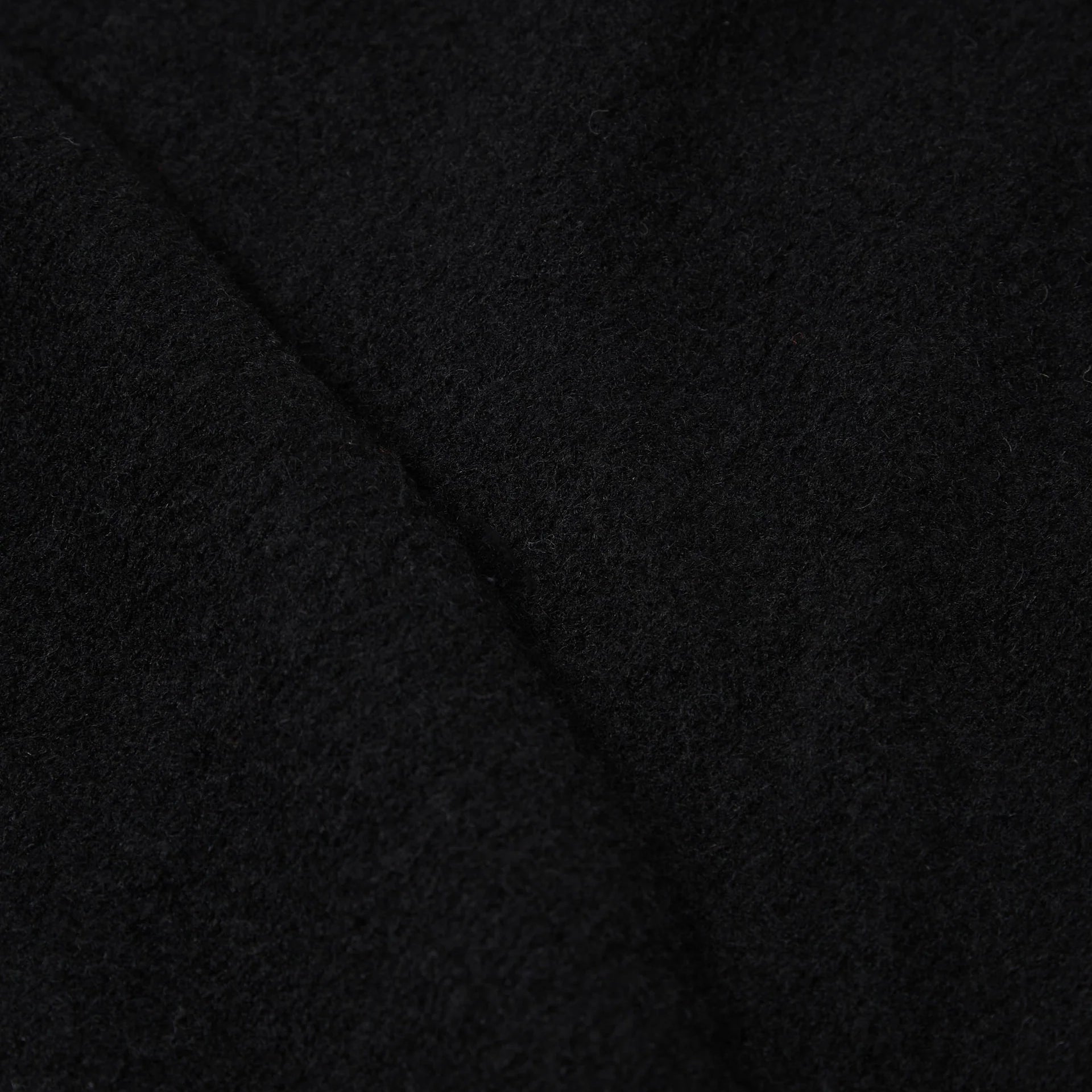 Cardigan - Black Wool Fleece