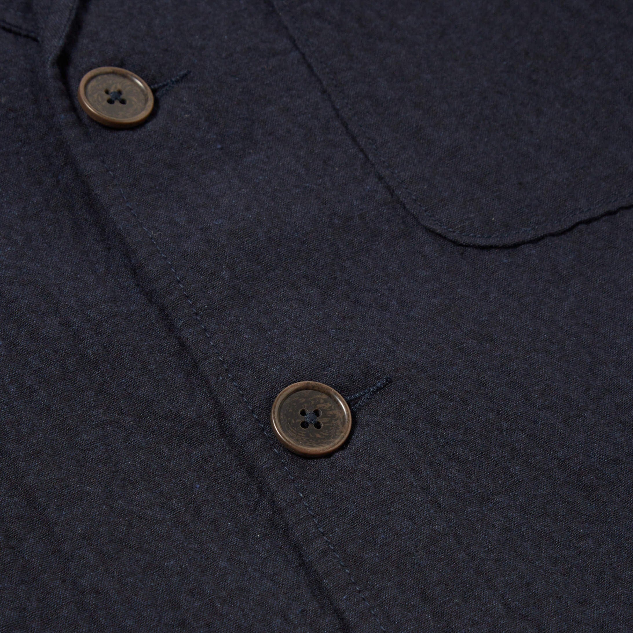 Three Button Jacket - Dark Navy Ospina Cotton