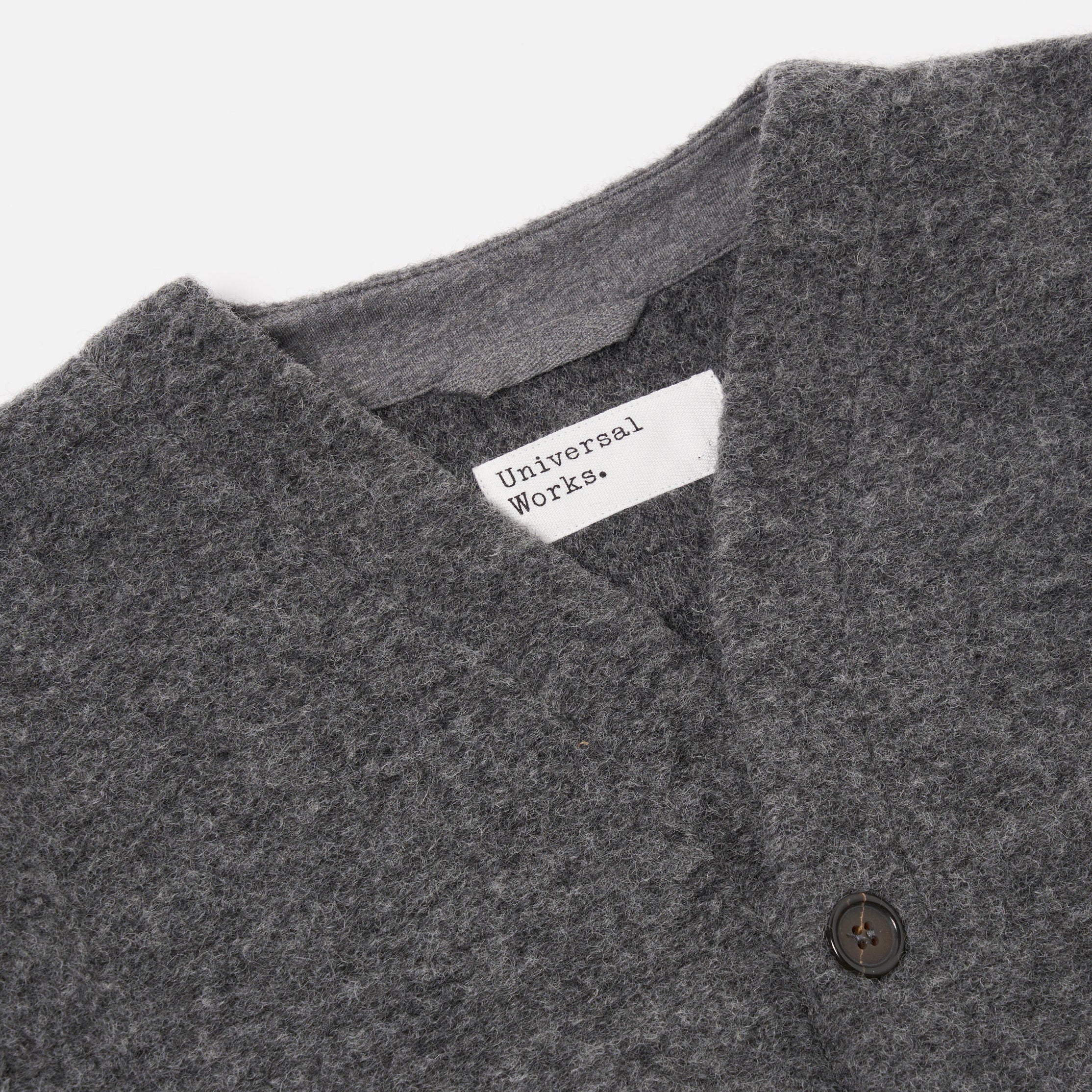 Cardigan - Grey Marl Wool Fleece