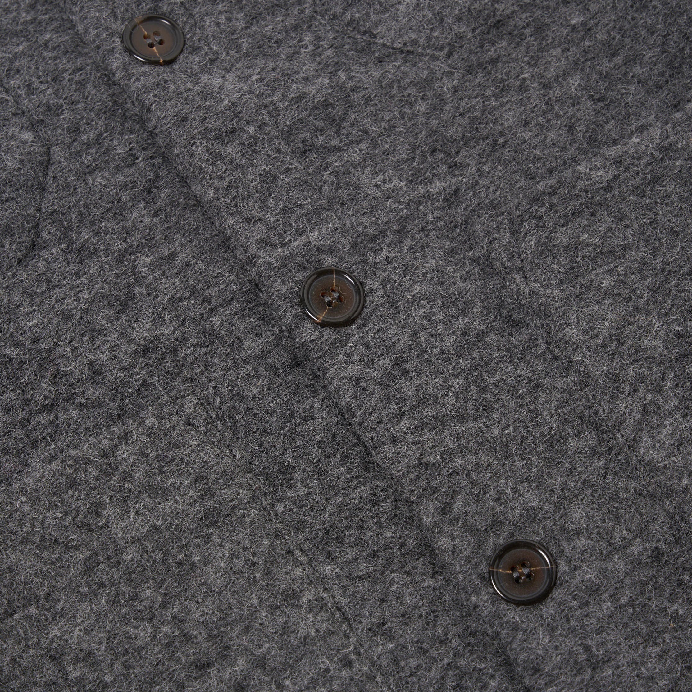 Cardigan - Grey Marl Wool Fleece