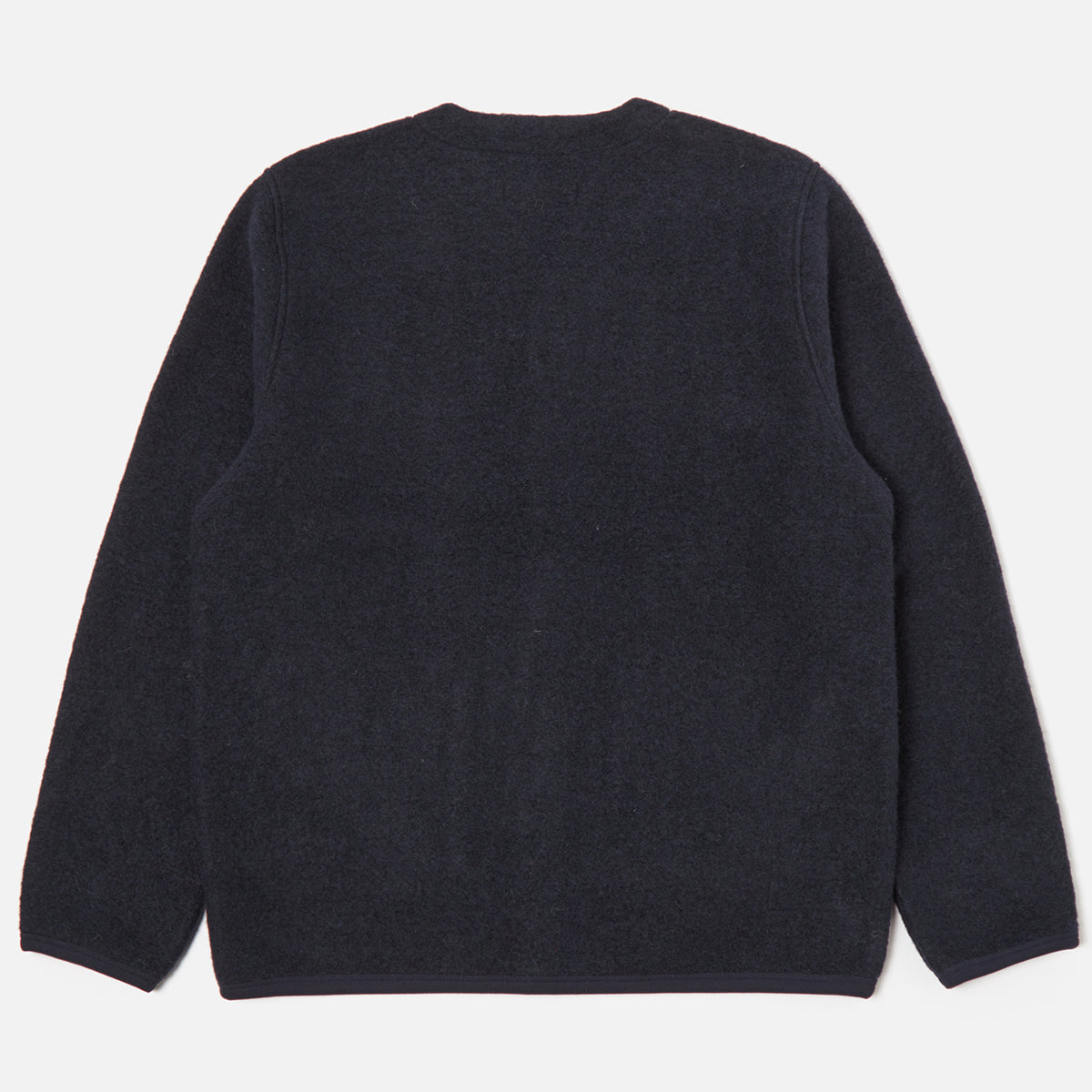 Cardigan - Navy Wool Fleece