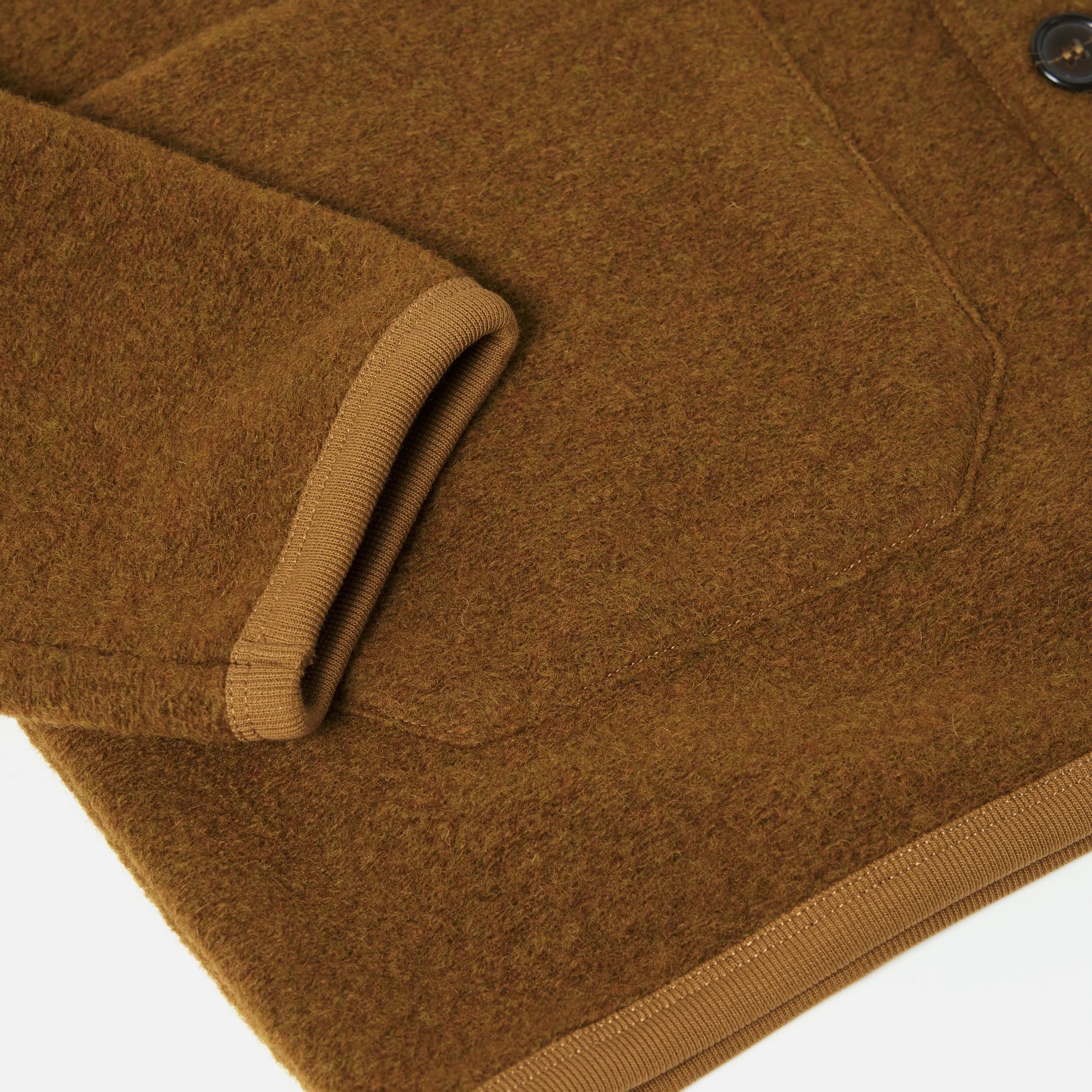 Cardigan - Mustard Wool Fleece