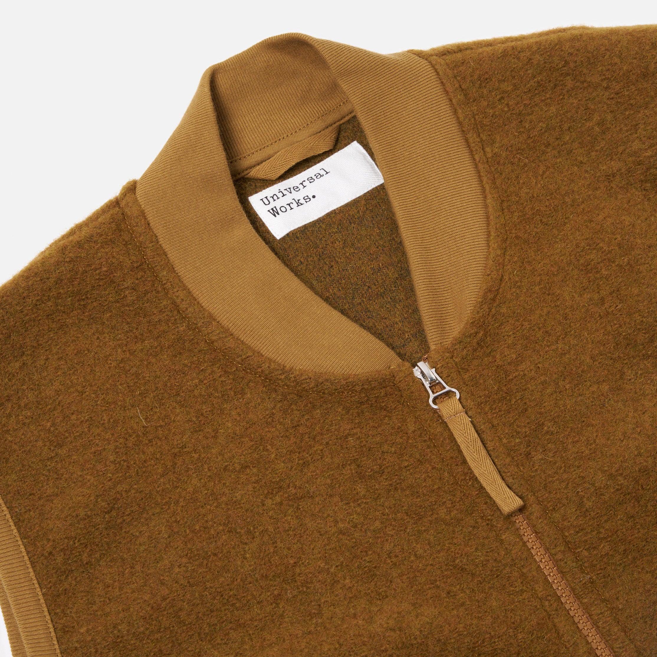 Zip Waistcoat - Mustard Wool Fleece