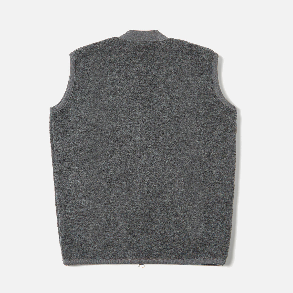 Zip Waistcoat - Grey Marl Wool Fleece