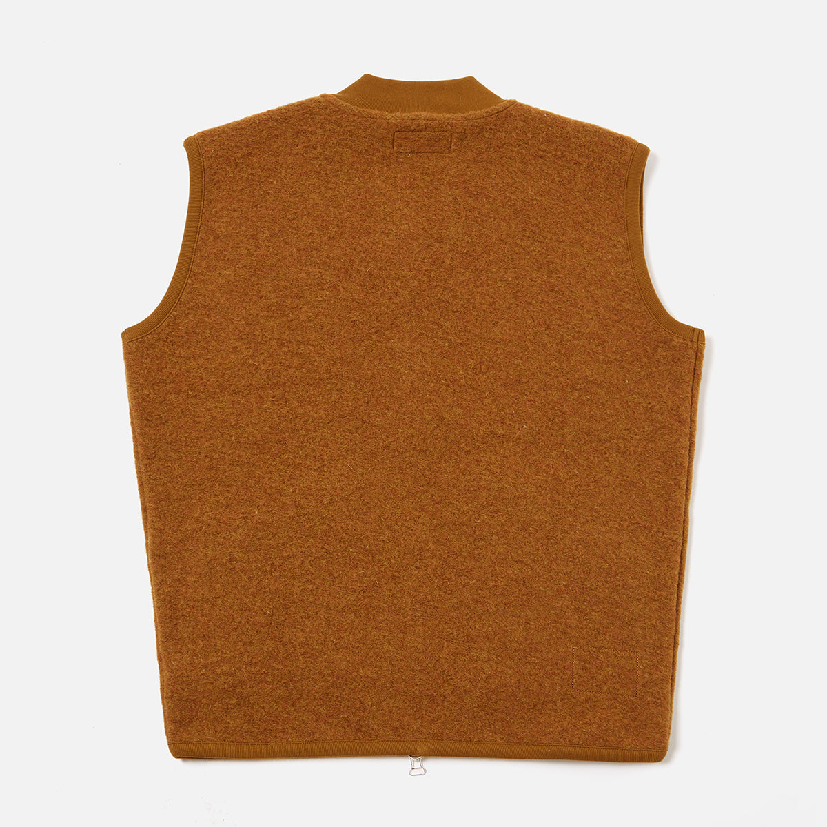 Zip Waistcoat - Mustard Wool Fleece