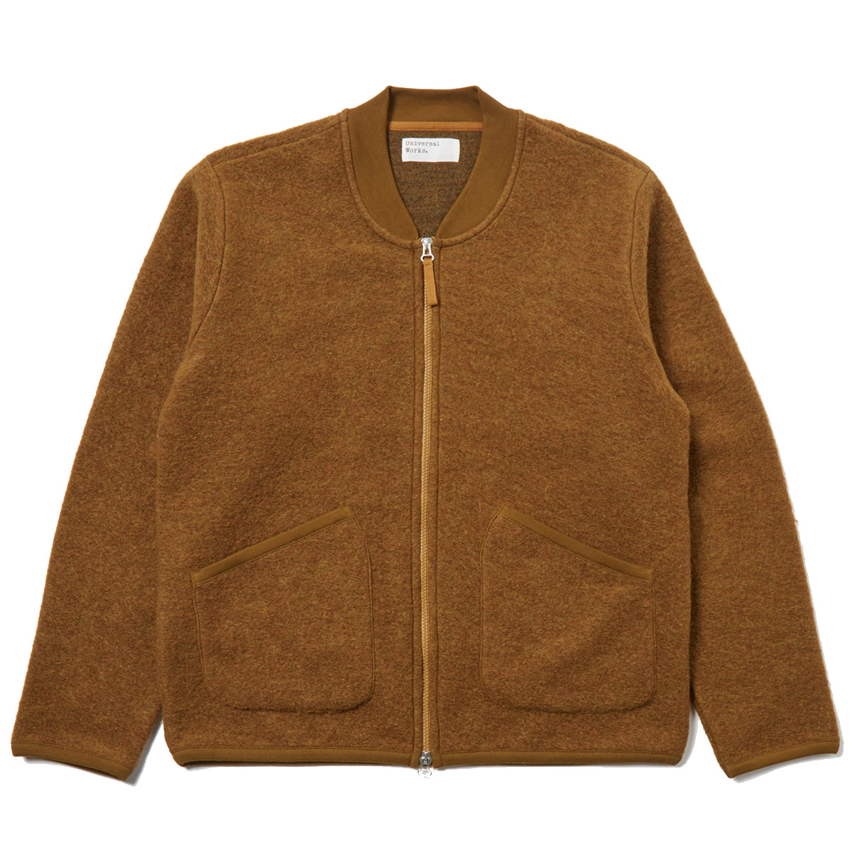 Zip Bomber - Mustard Wool Fleece