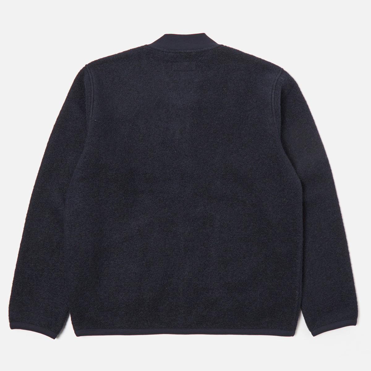 Zip Bomber - Navy Wool Fleece