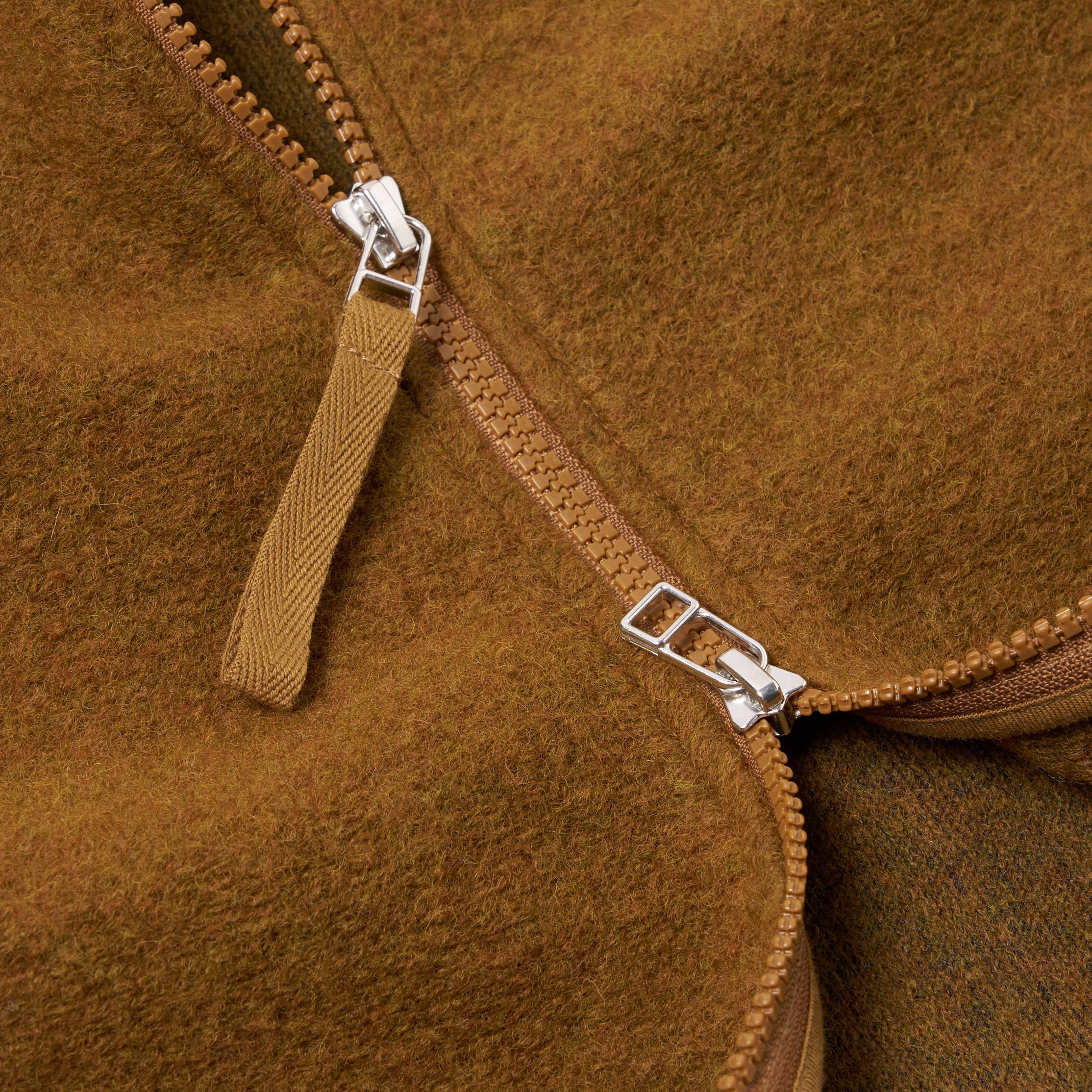 Zip Waistcoat - Mustard Wool Fleece