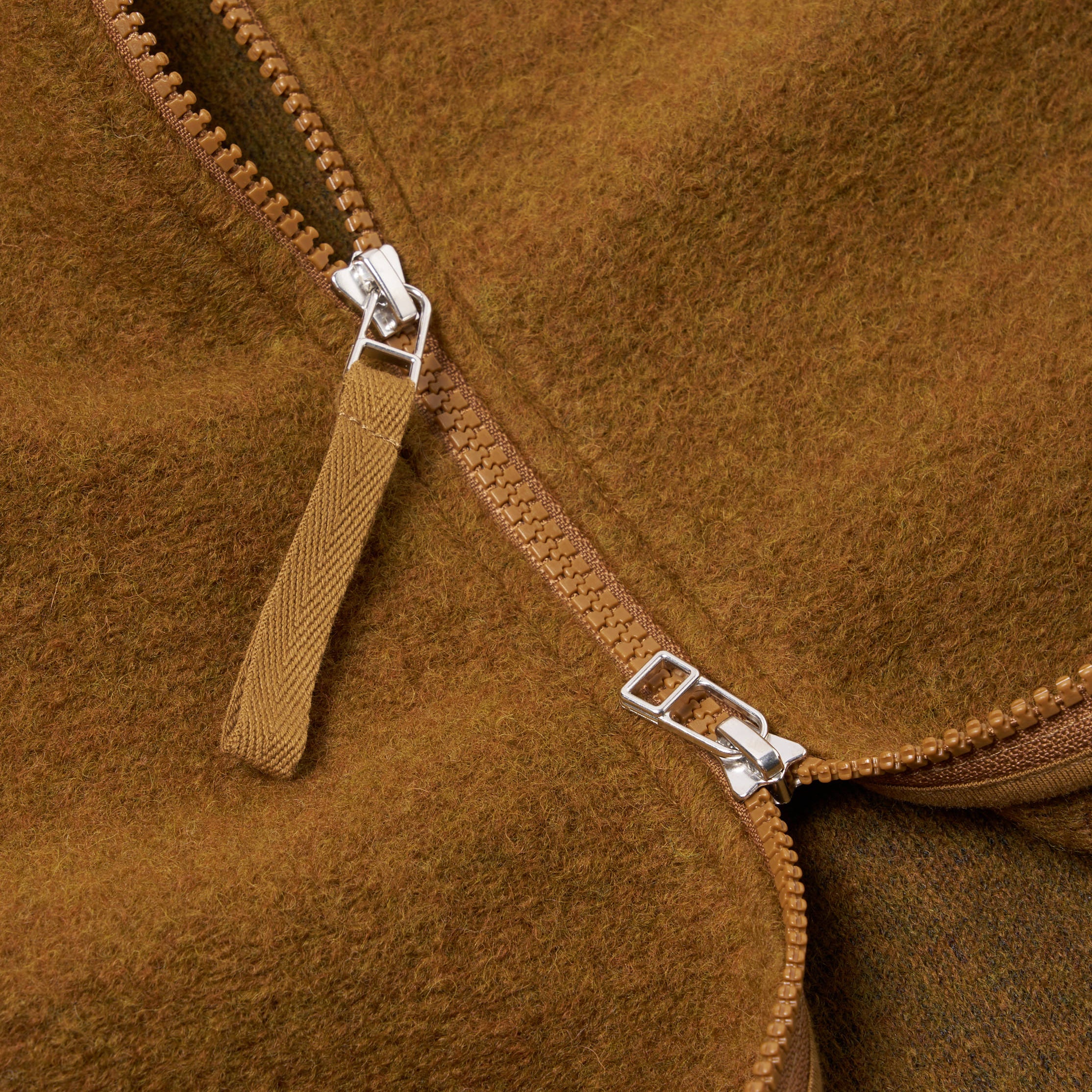 Zip Bomber - Mustard Wool Fleece