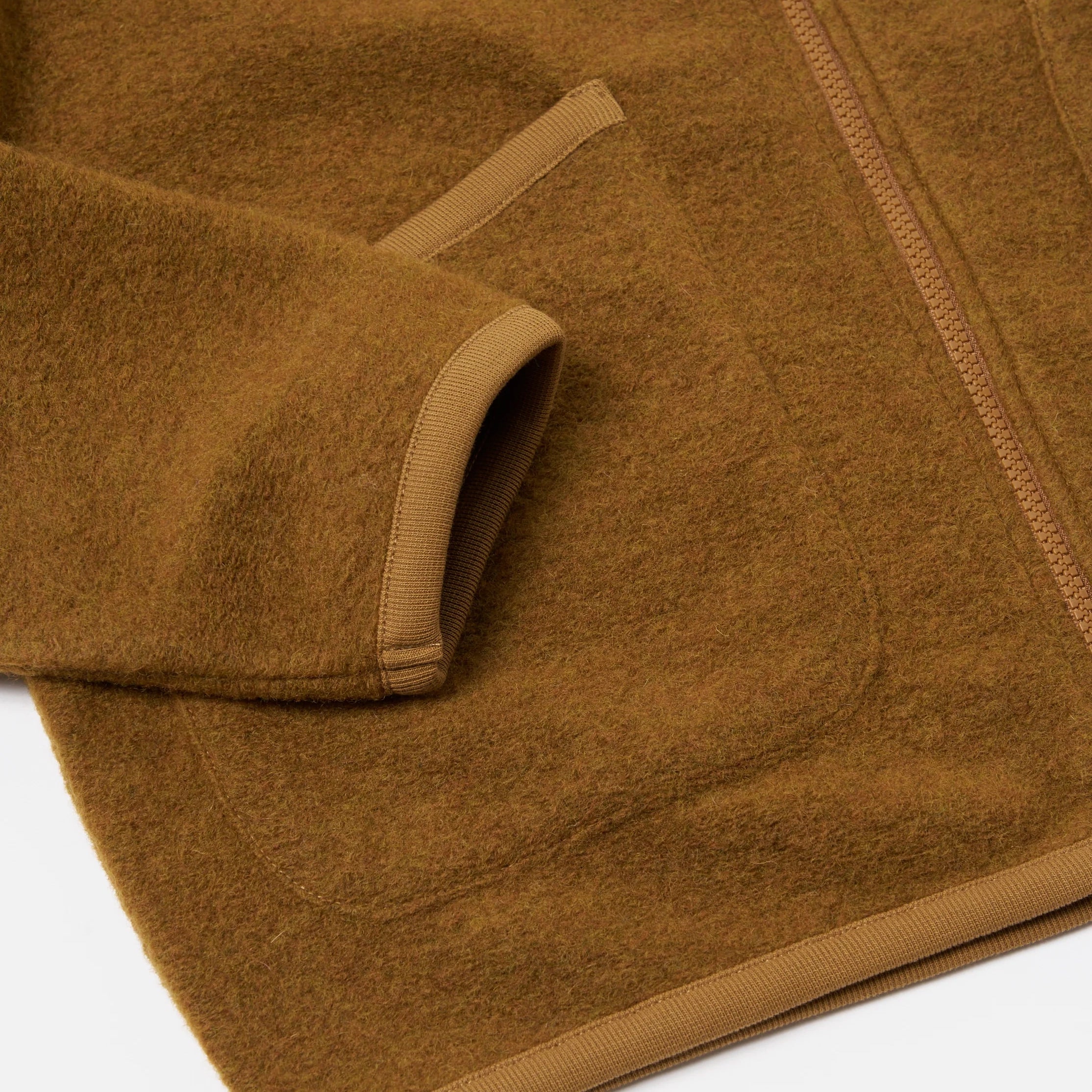 Zip Bomber - Mustard Wool Fleece