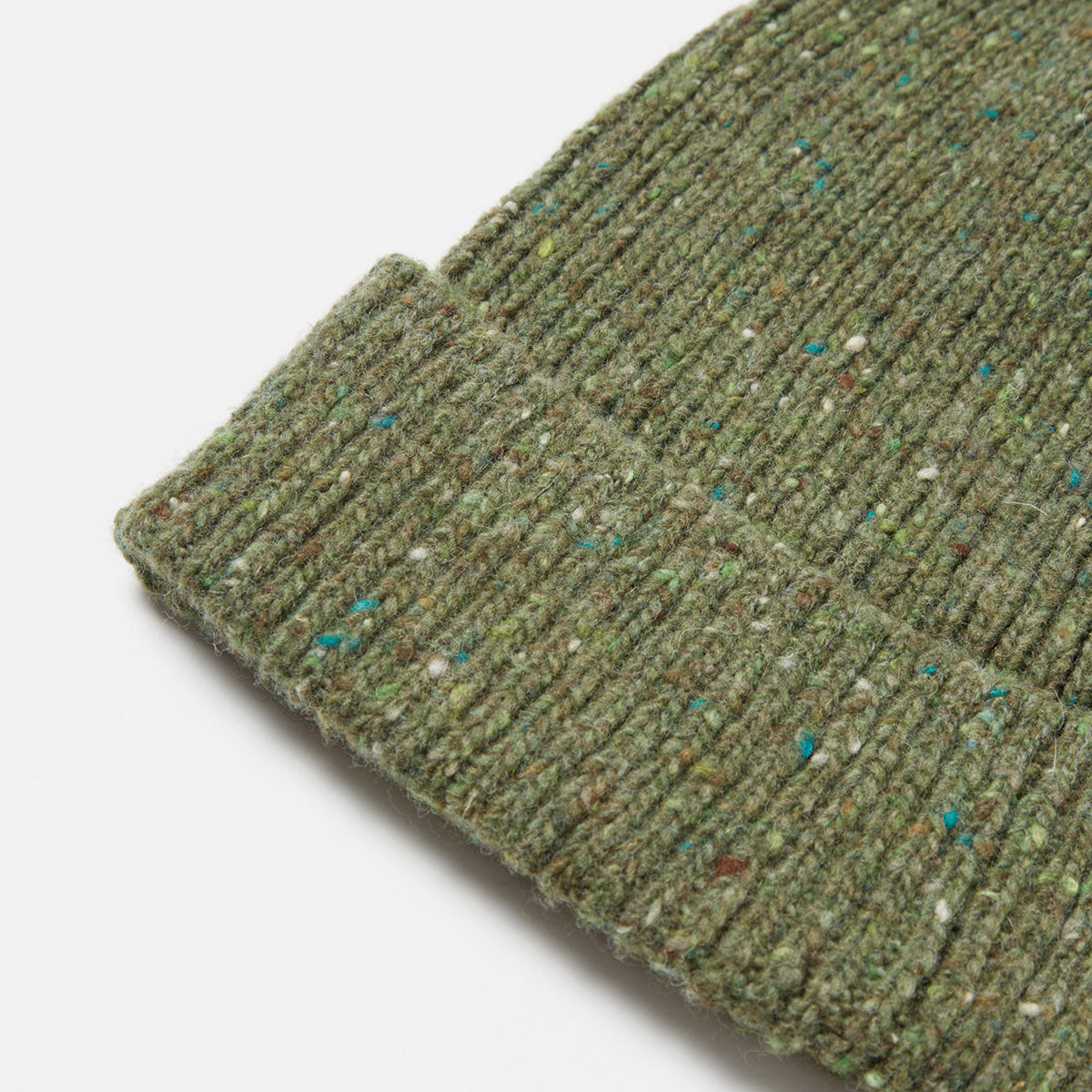 Watch Cap - Green Tweed Knit