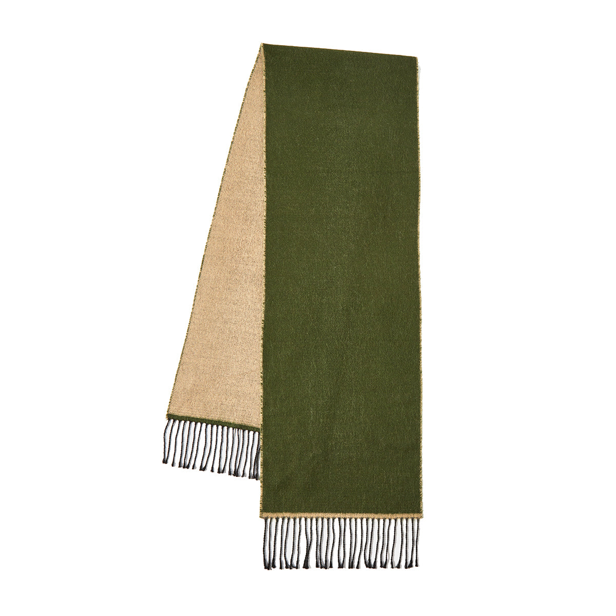 Scarf - Double Sided Olive/Beige