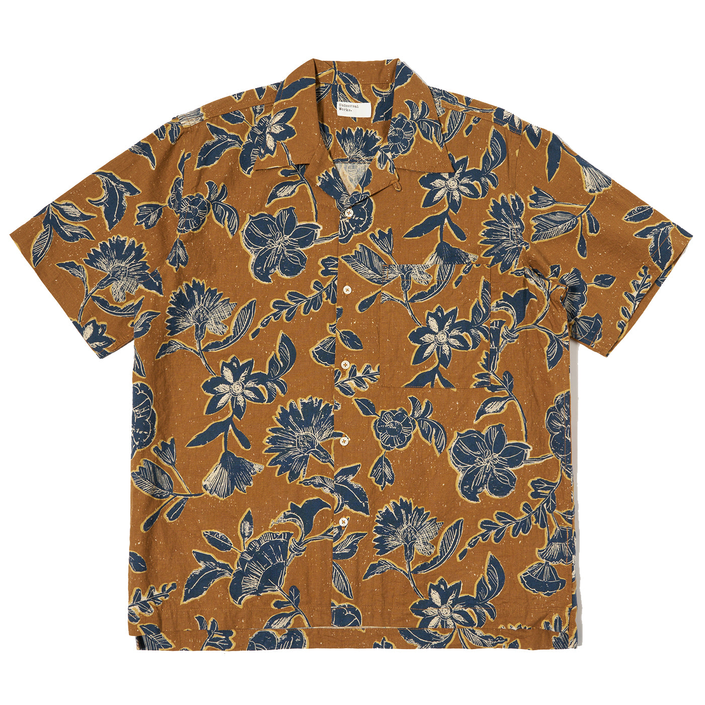 Camp Shirt - Gold Nippon Flower