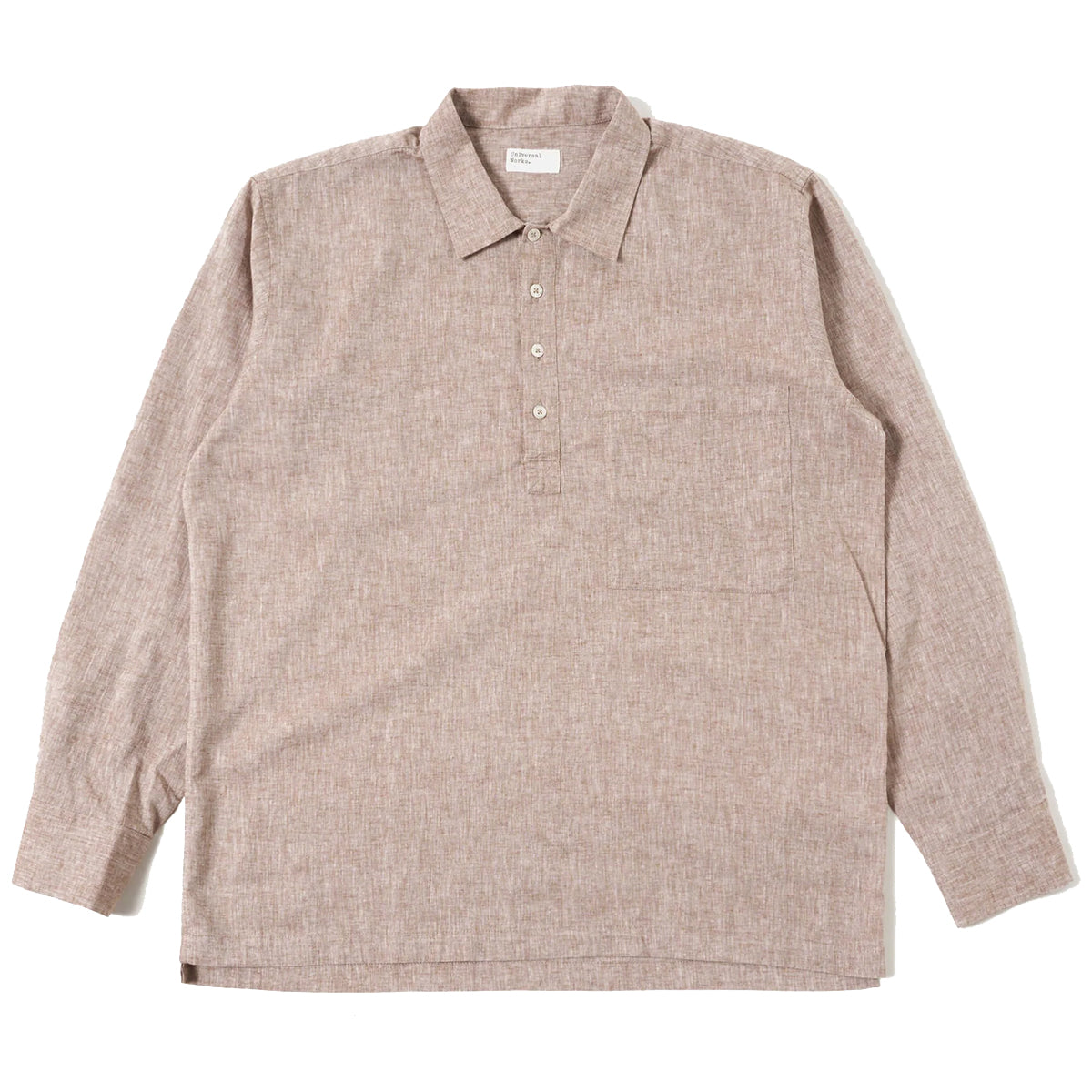 Pullover Shirt - Brown Linen Mix