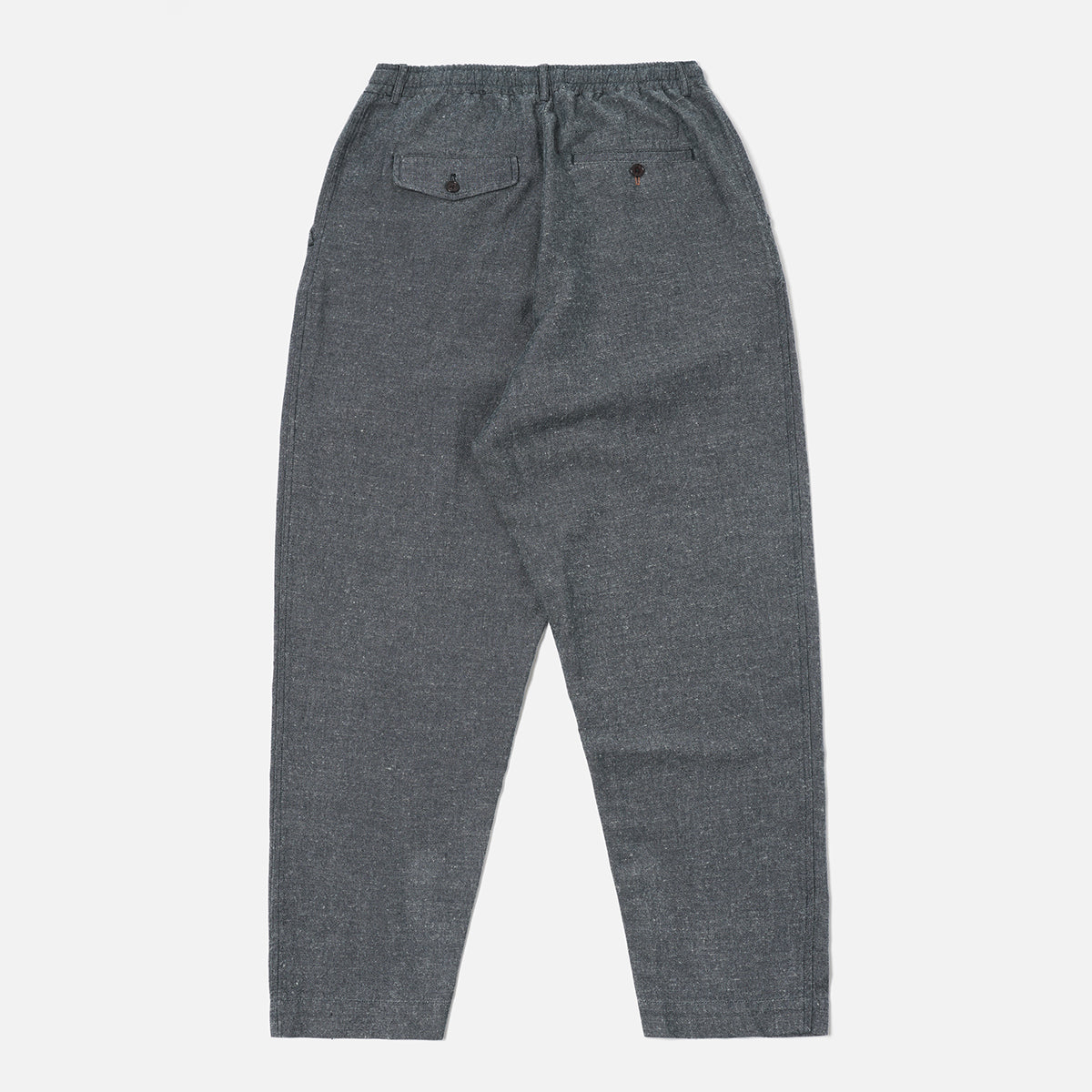 Pleated Track Pant - Denim Lord Cotton Linen