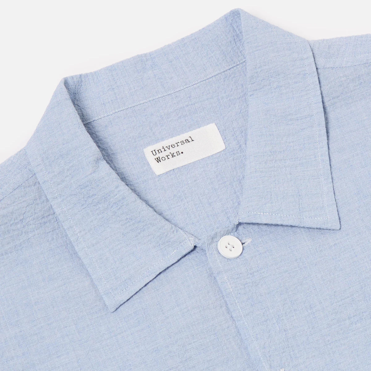 L/S Utility Shirt - Pale Blue Seersucker