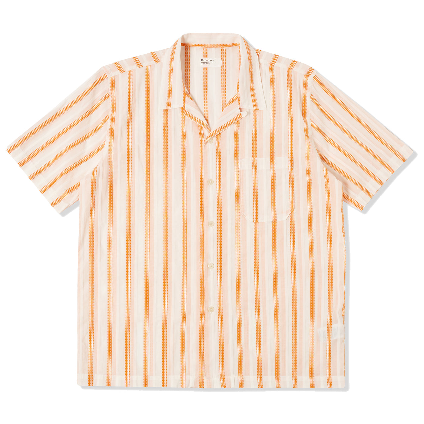 Road Shirt - White/Orange Fans Stripe Cotton