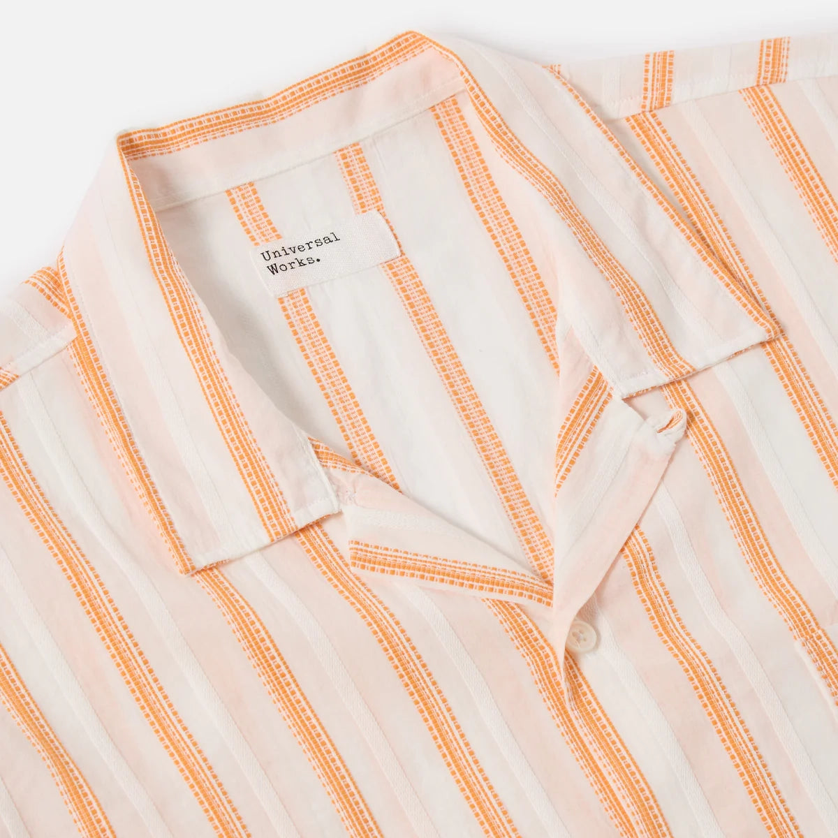 Road Shirt - White/Orange Fans Stripe Cotton