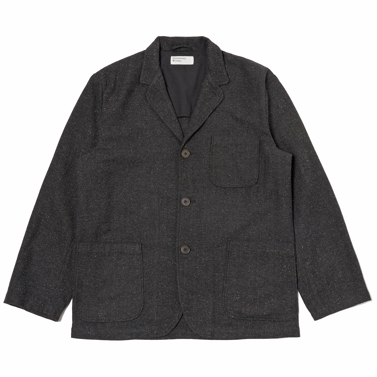 Three Button Jacket - Black Salt N Pepper Tweed