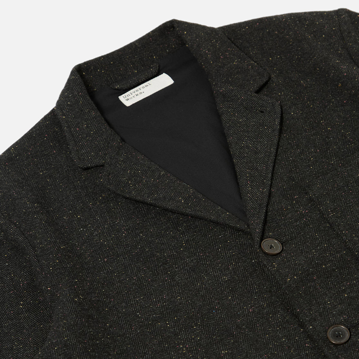 Three Button Jacket - Black Salt N Pepper Tweed