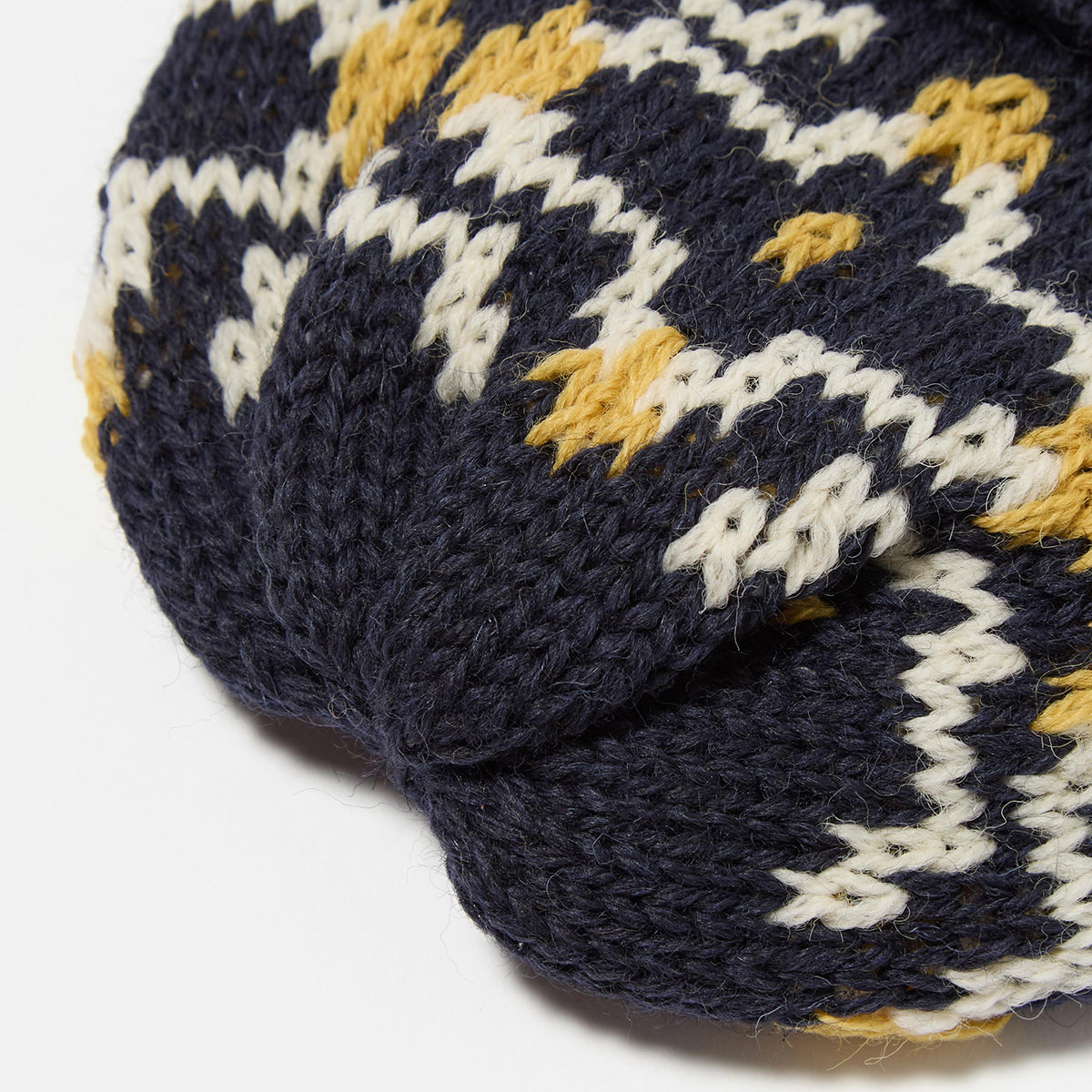 Short Watch Cap - Navy/Ecru British Wool