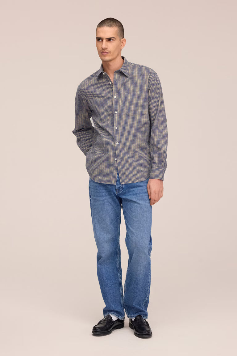 Deon Shirt - Indigo Check Flannel