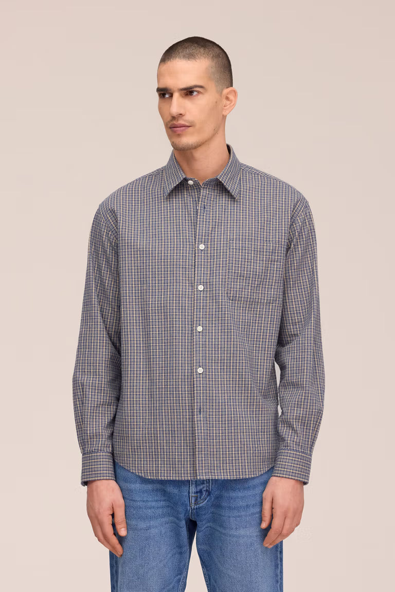 Deon Shirt - Indigo Check Flannel