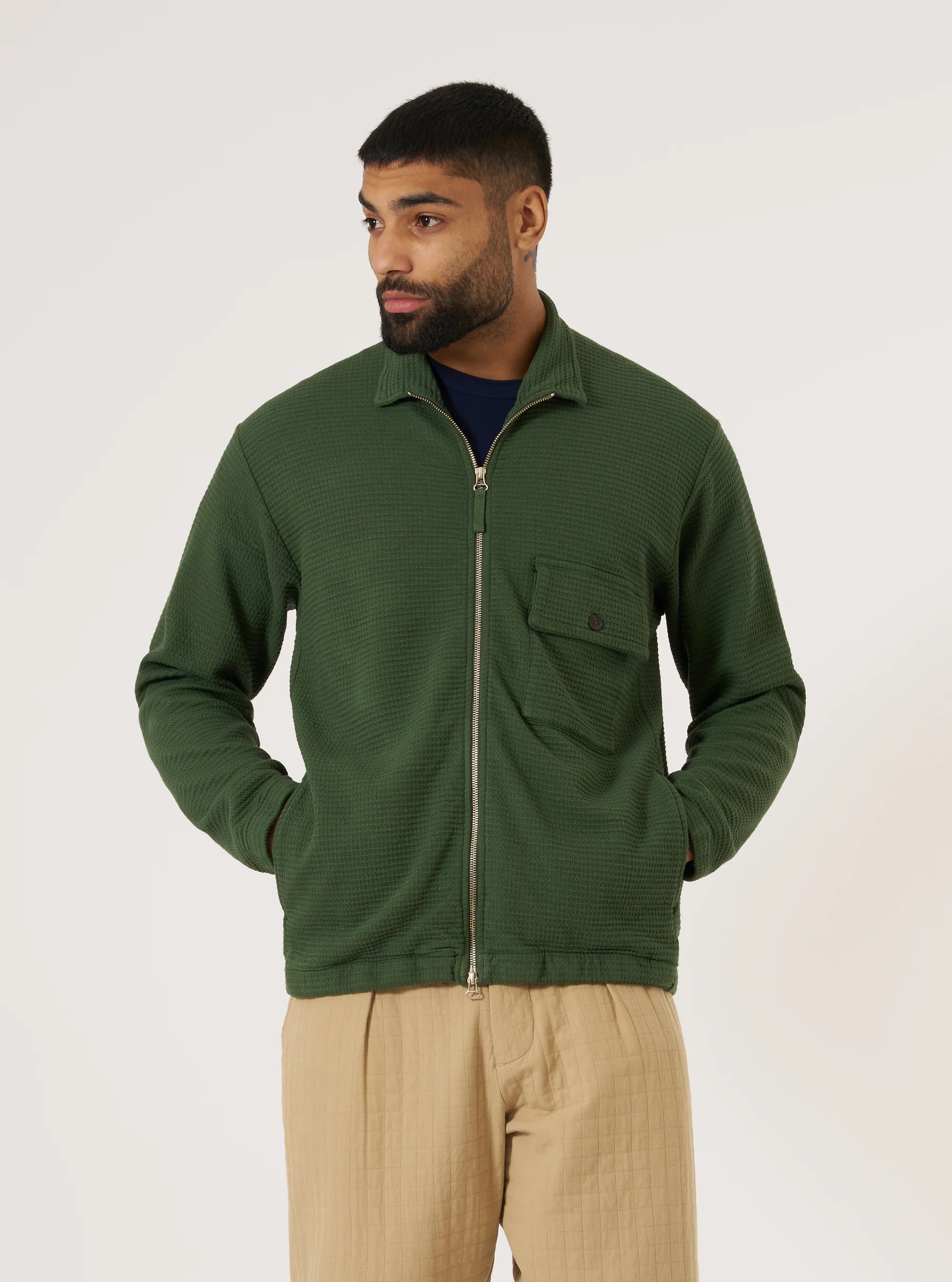 K Track Top - Green Fantasy Interlock