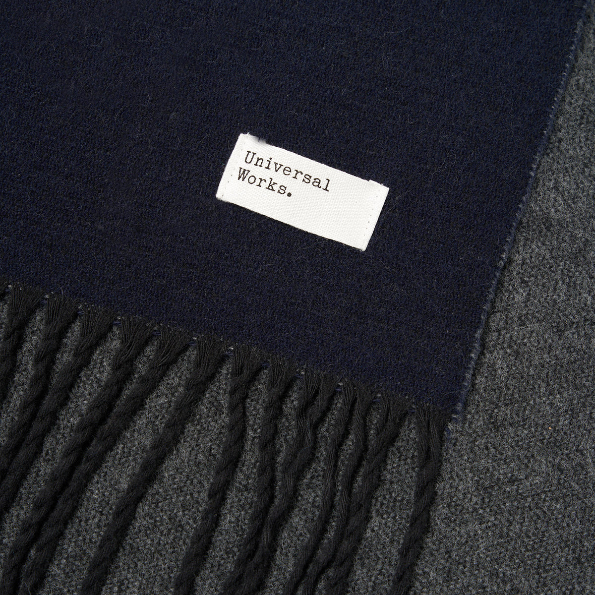 Double Sided Scarf - Navy/Mid Grey
