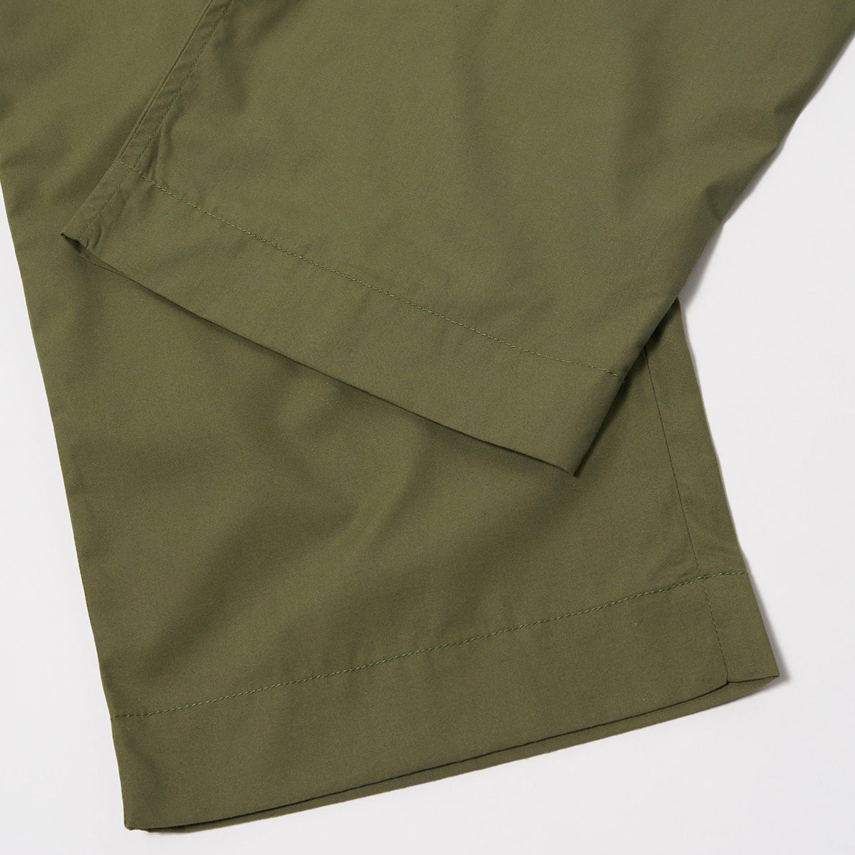 Pleated Track Pant - Olive Recycled Poly Tech