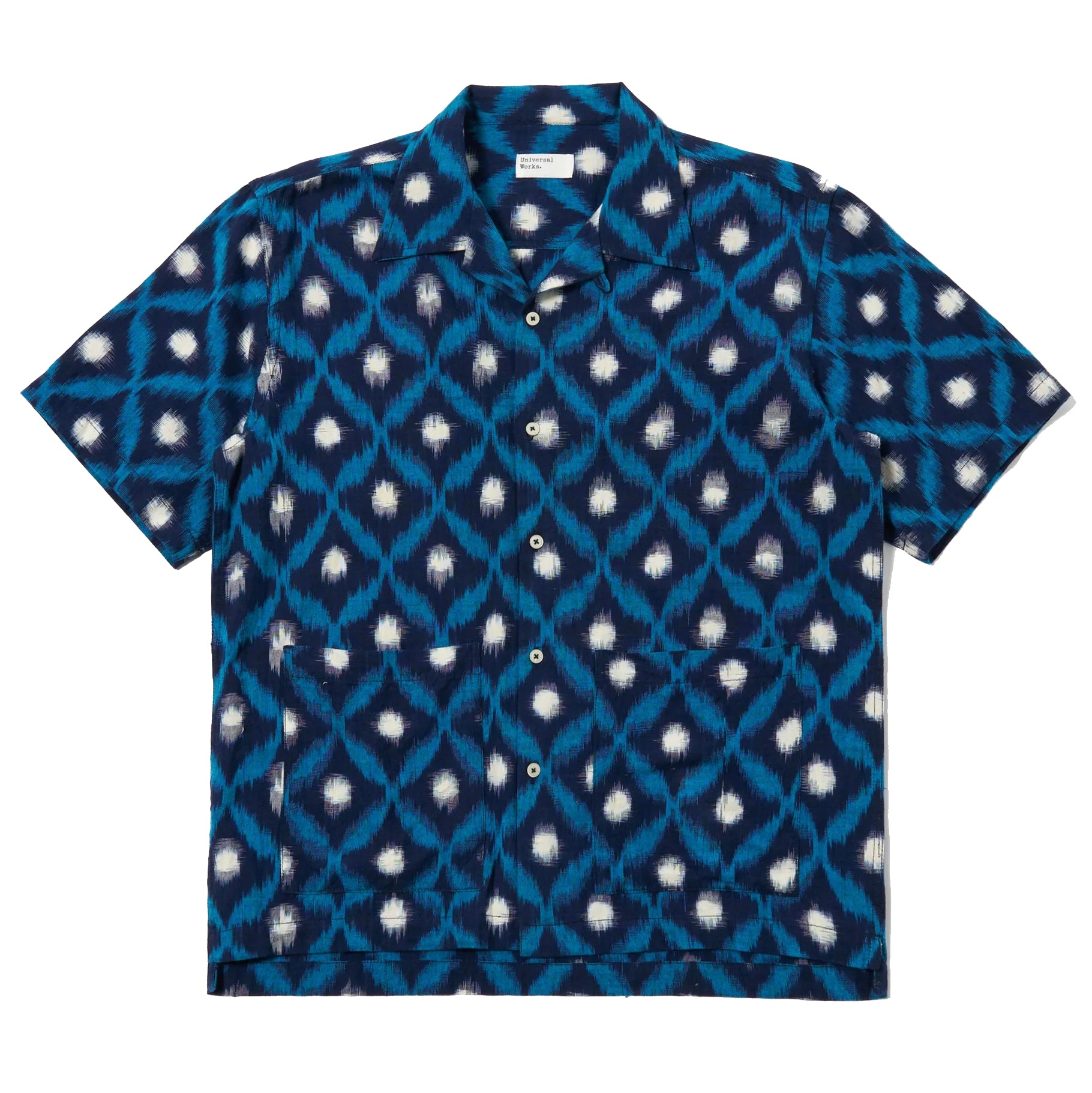 Deck Shirt - Indigo Diamond Ikat