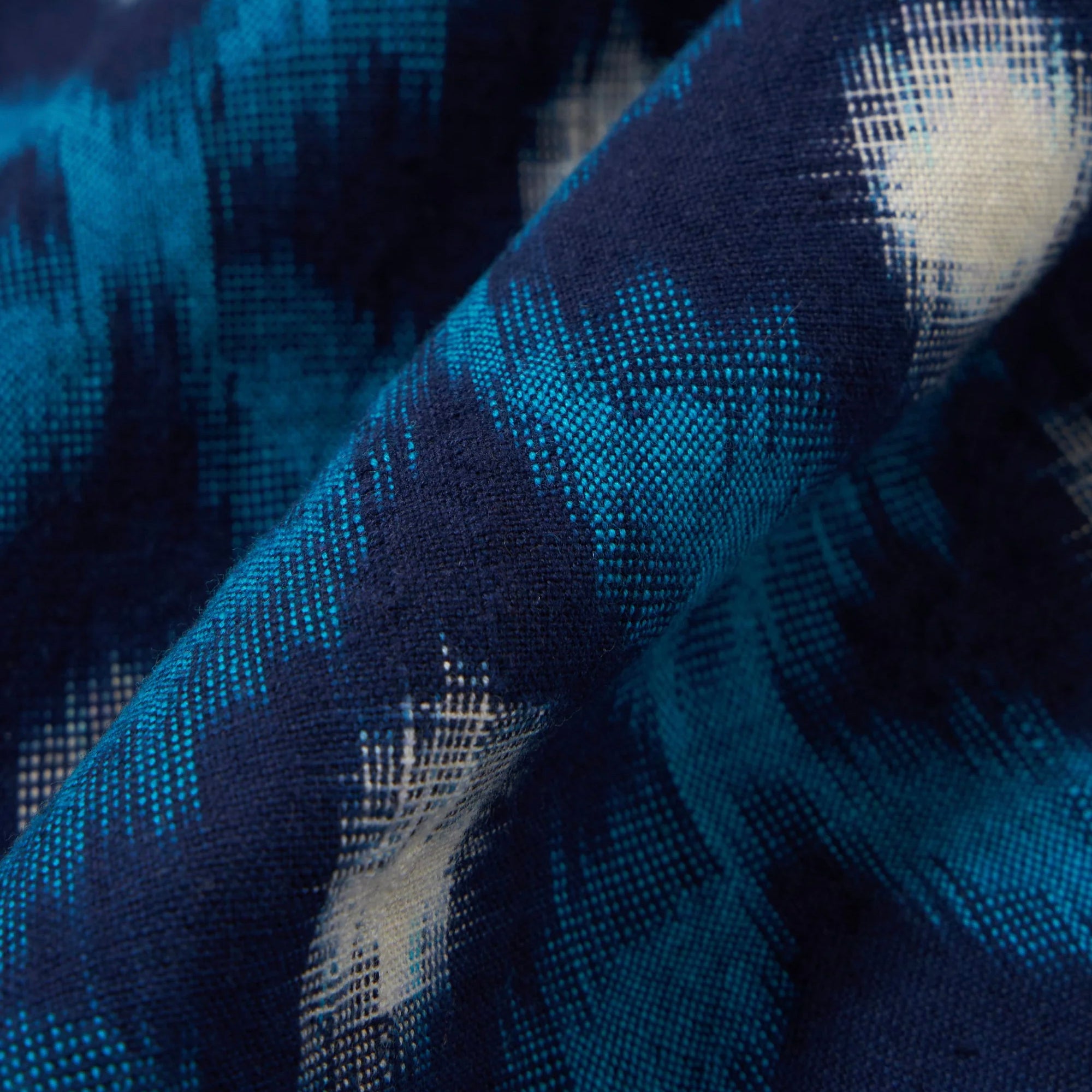 Deck Shirt - Indigo Diamond Ikat