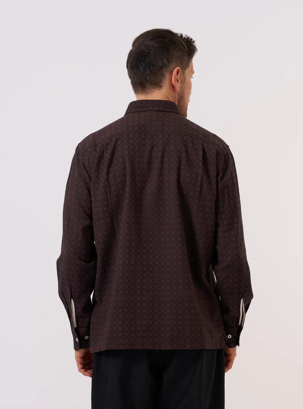 Lucky Shirt - Brown Diamond Dobby