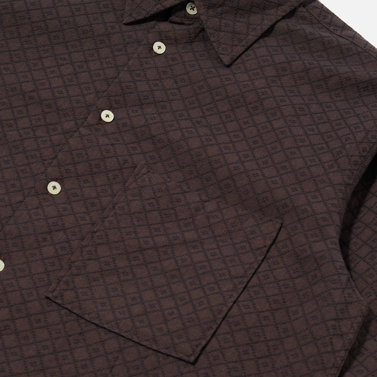 Lucky Shirt - Brown Diamond Dobby