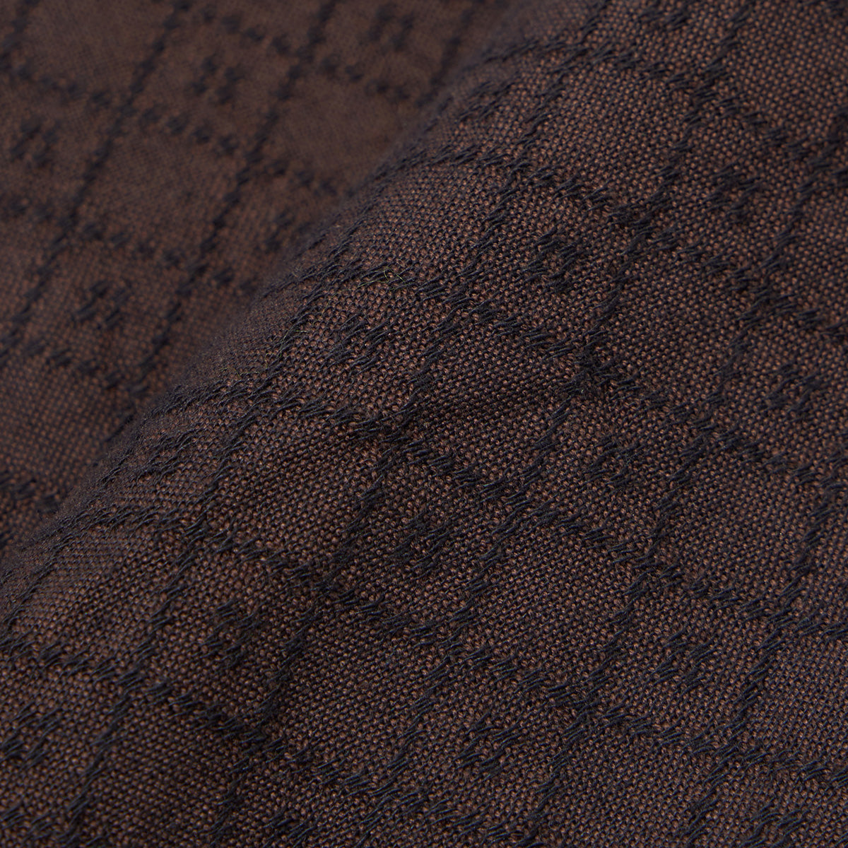 Lucky Shirt - Brown Diamond Dobby