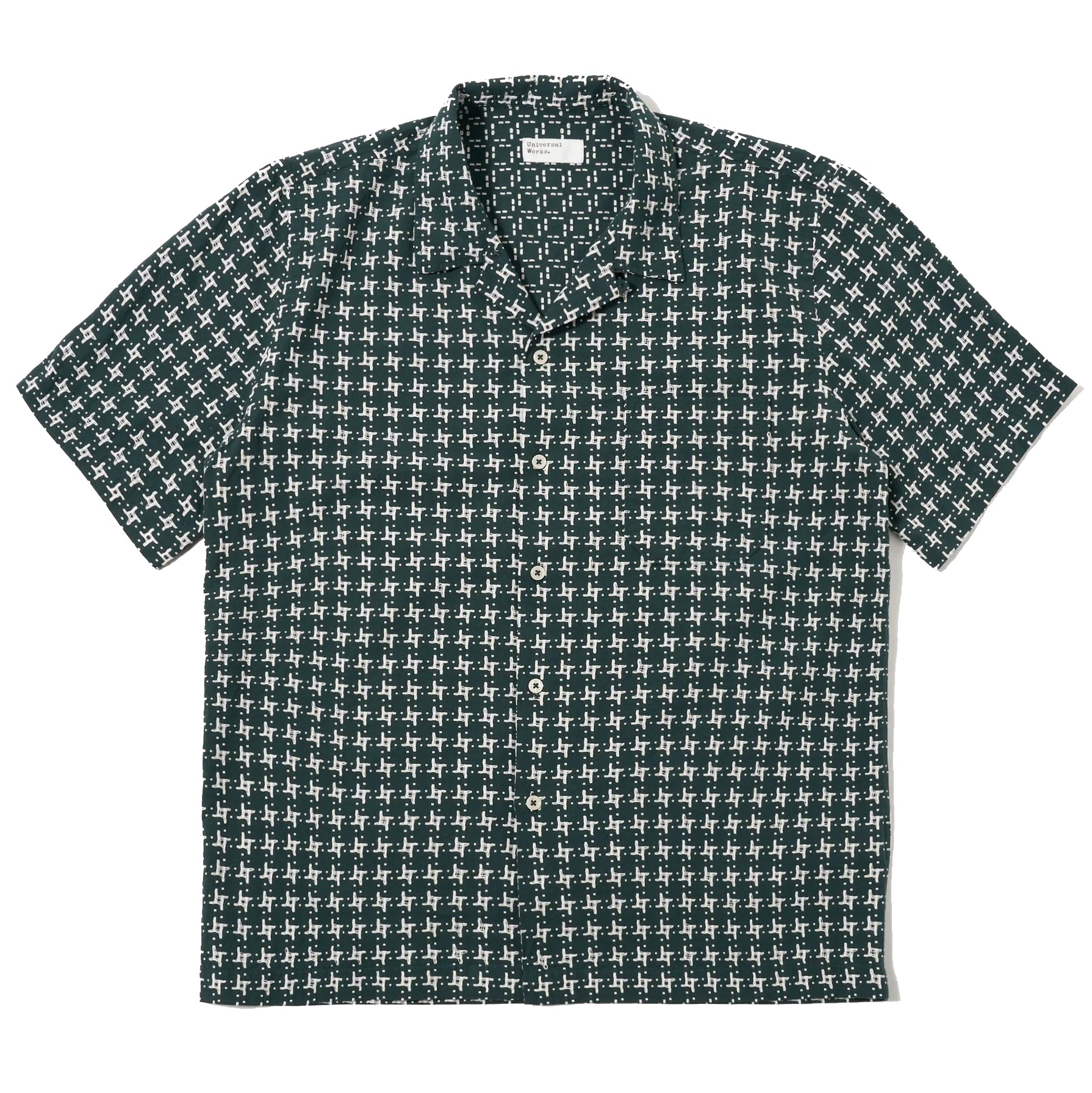 Road Shirt - Green/White Rhodes 8 Cotton