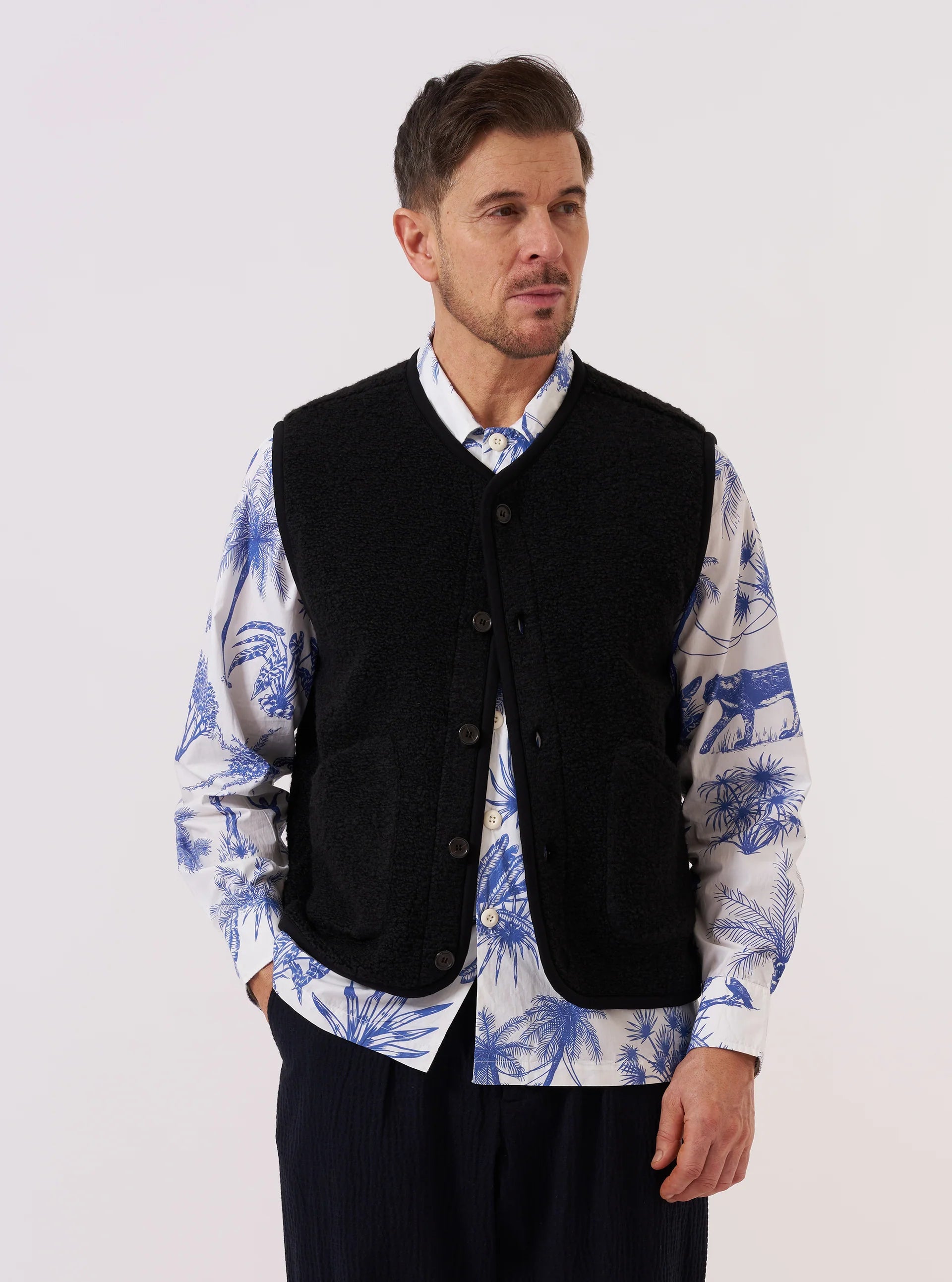 Lancaster Gilet - Black Alvar Fleece