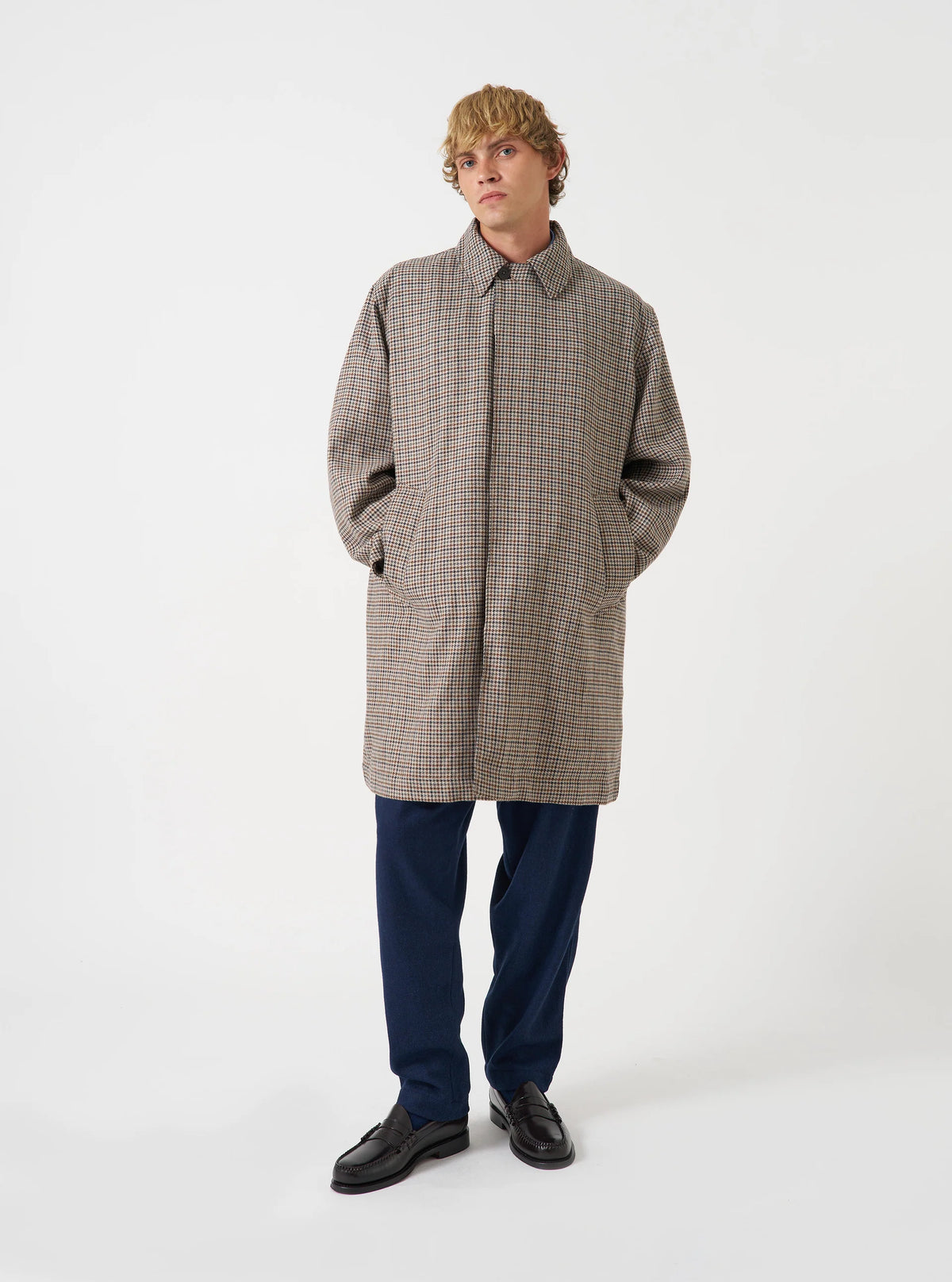 Stan Coat - Taupe Lester Dogtooth
