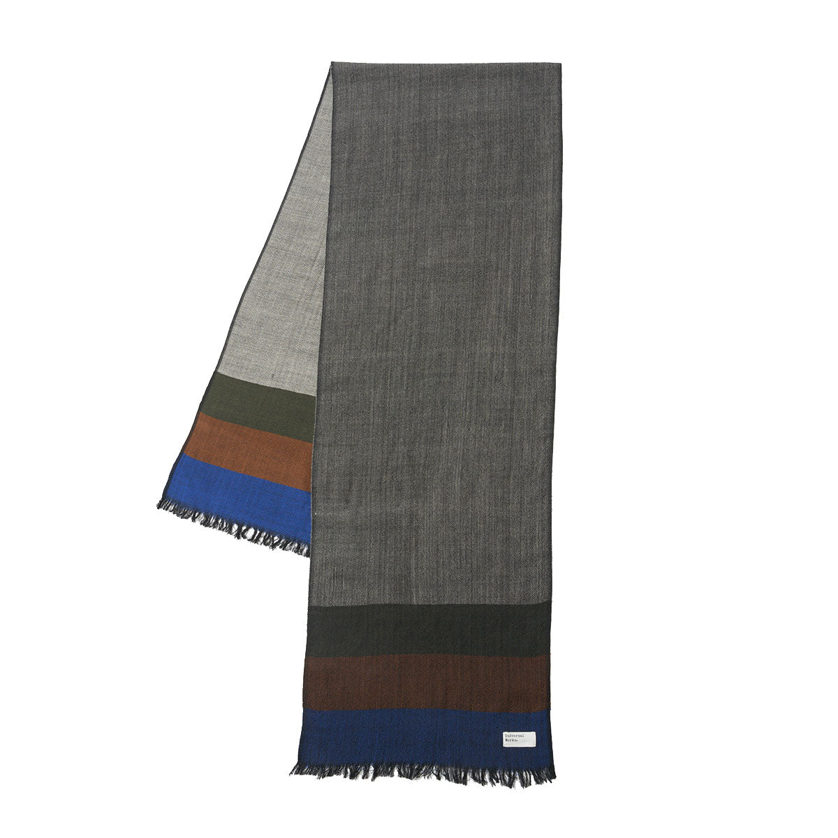 Himalayan Scarf - Grey Reversible Wool